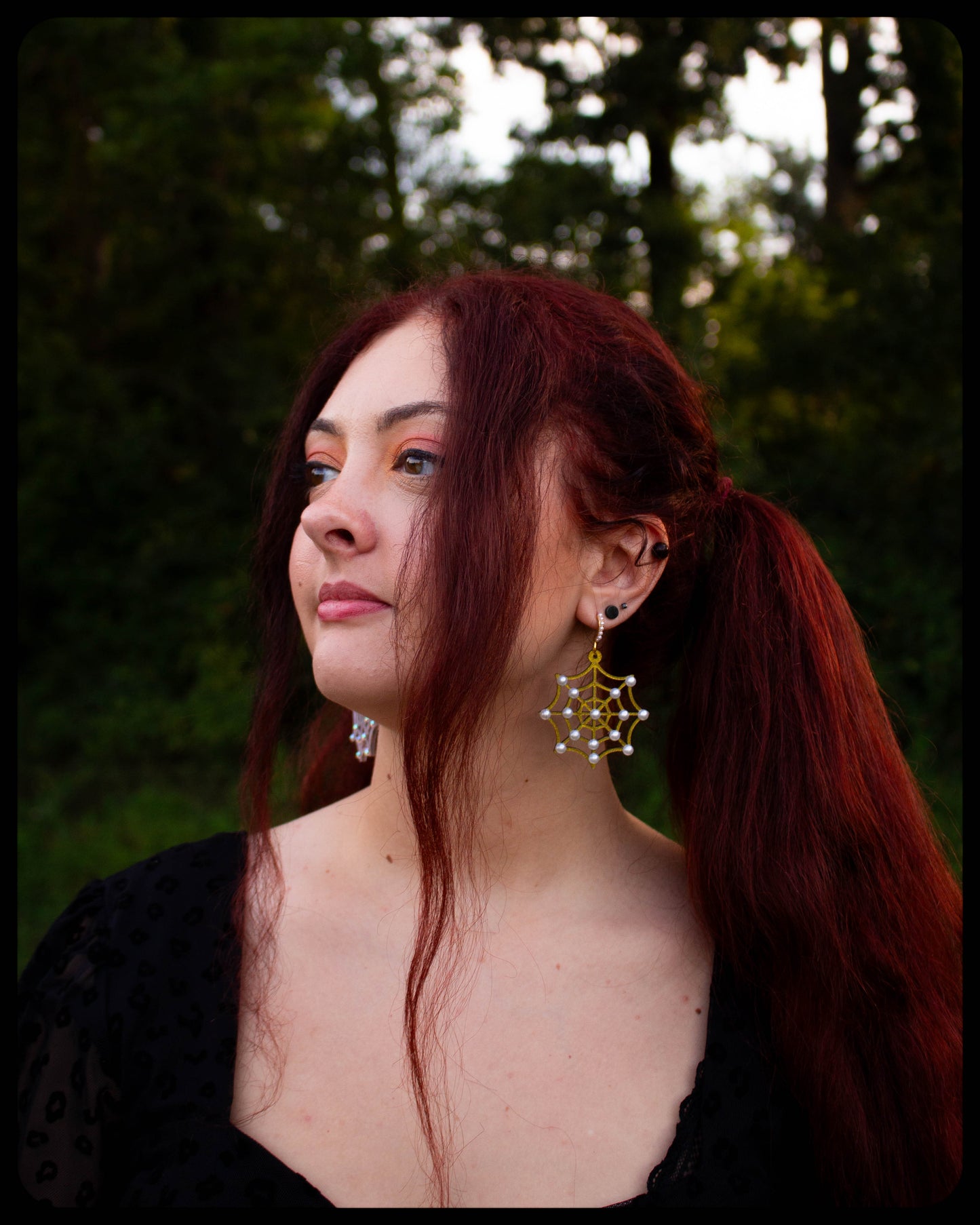 Gem Web Statement Earrings