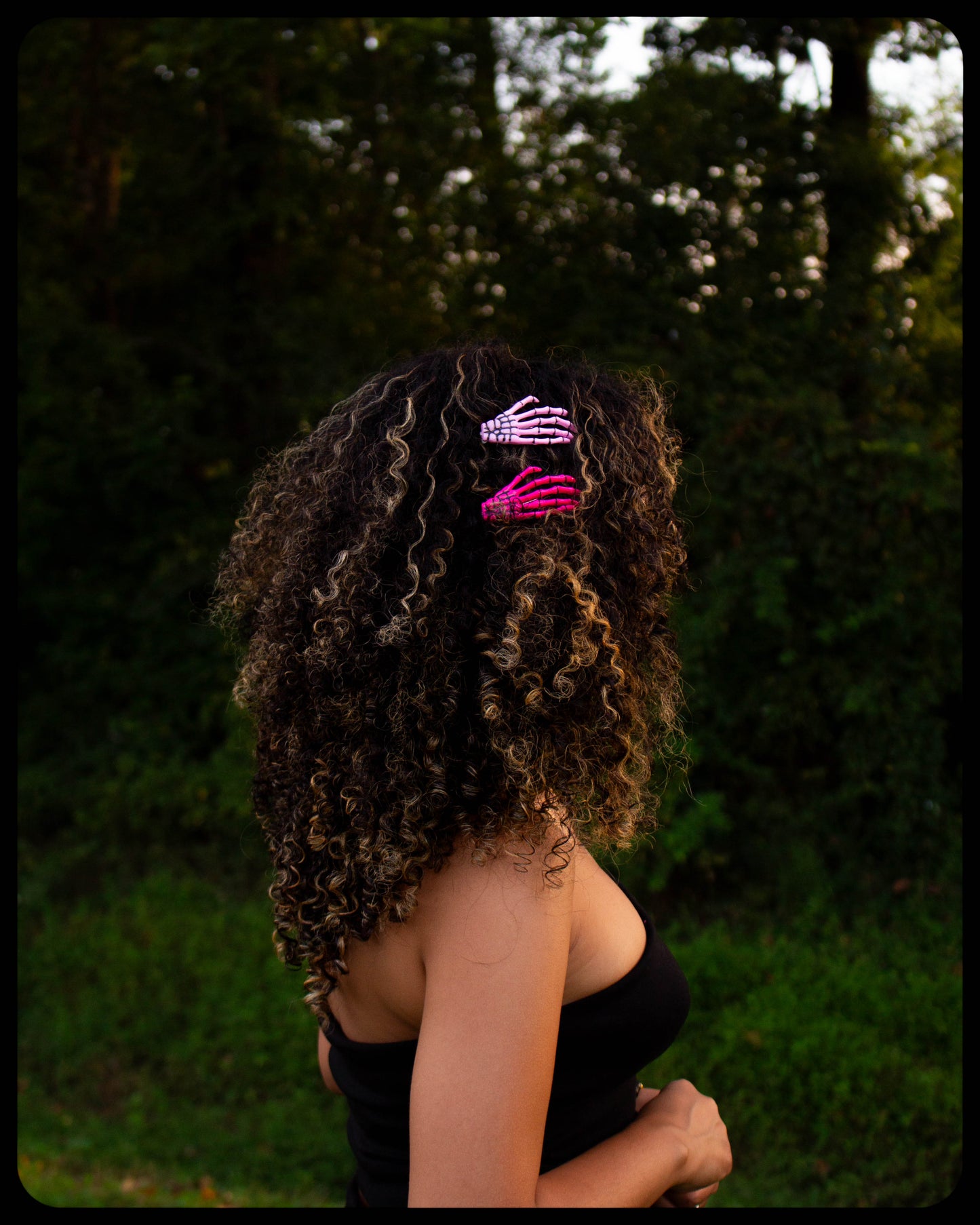 Ghastly Grasp Colorful Skeleton Hand Hair Clip