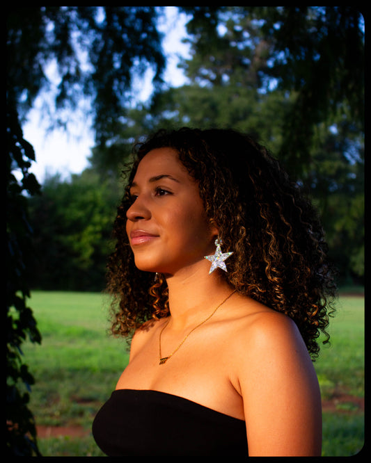 Starry Night - Large Statement Star Earrings