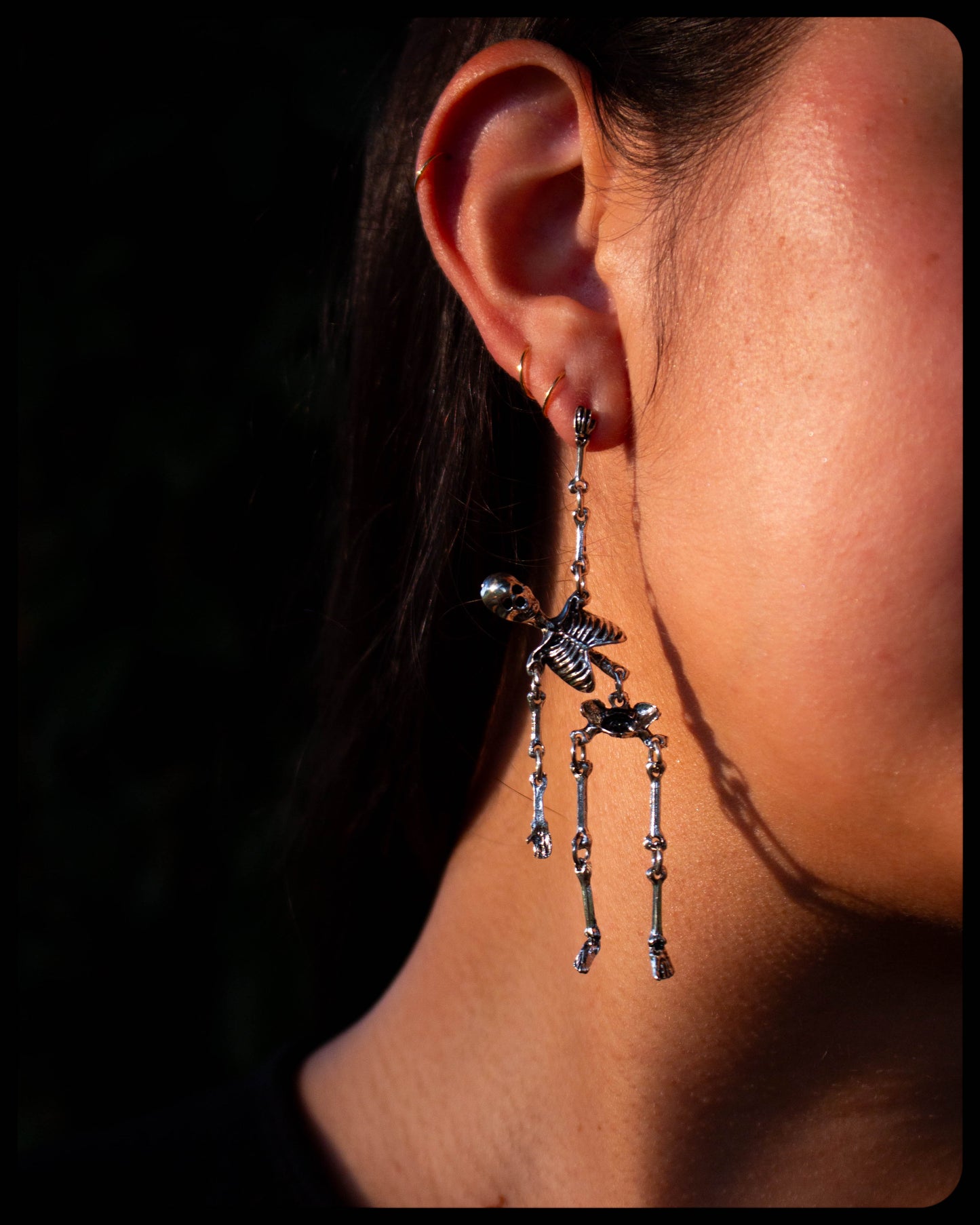 I Have a Bone to Pick With You - Dangling Skeleton Earrings