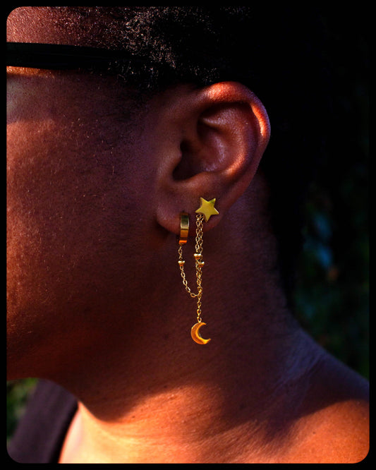 Hallow's Eve - Double Piercing Titanium Earring