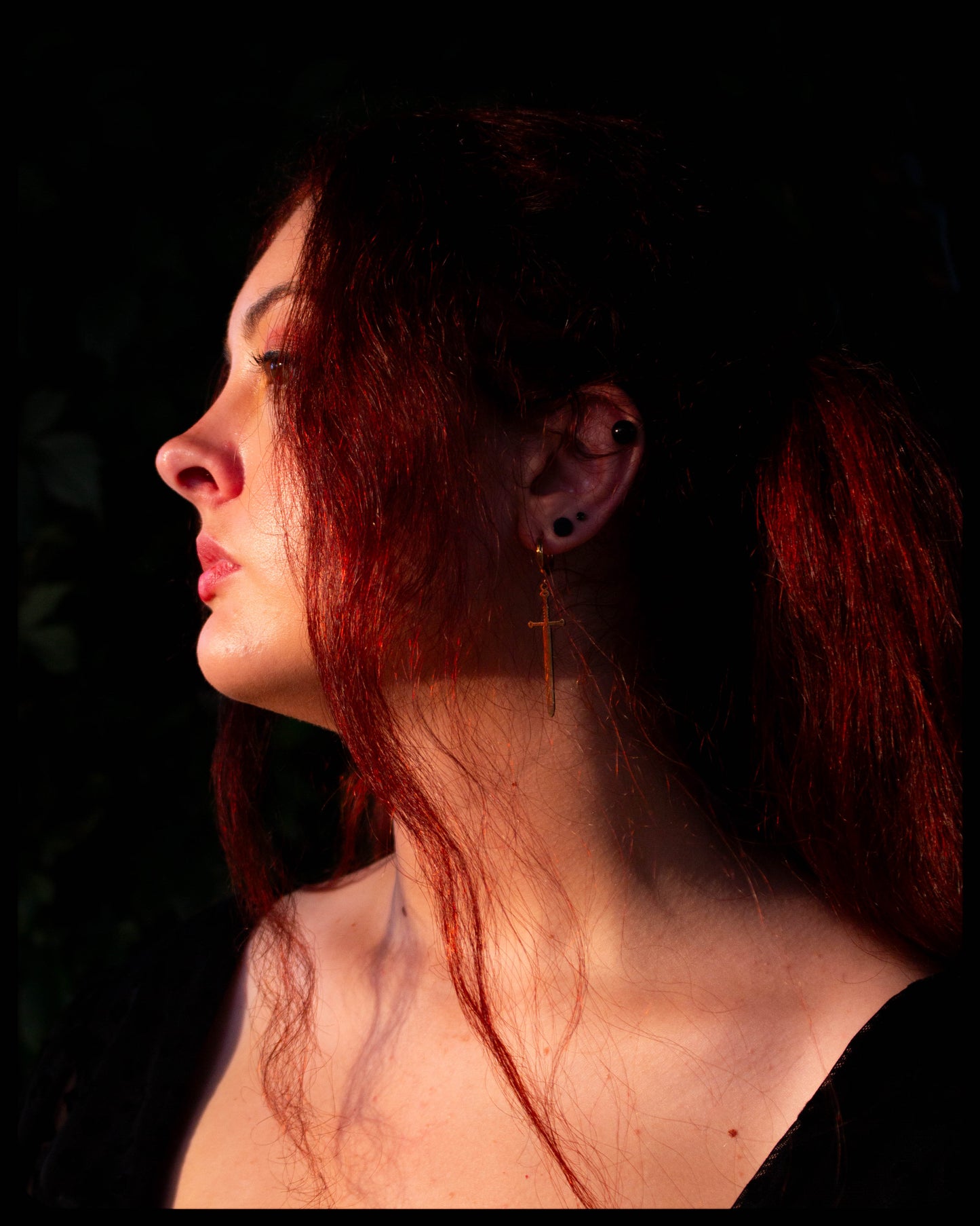 Zorro's Sword - Titanium Charm Earrings