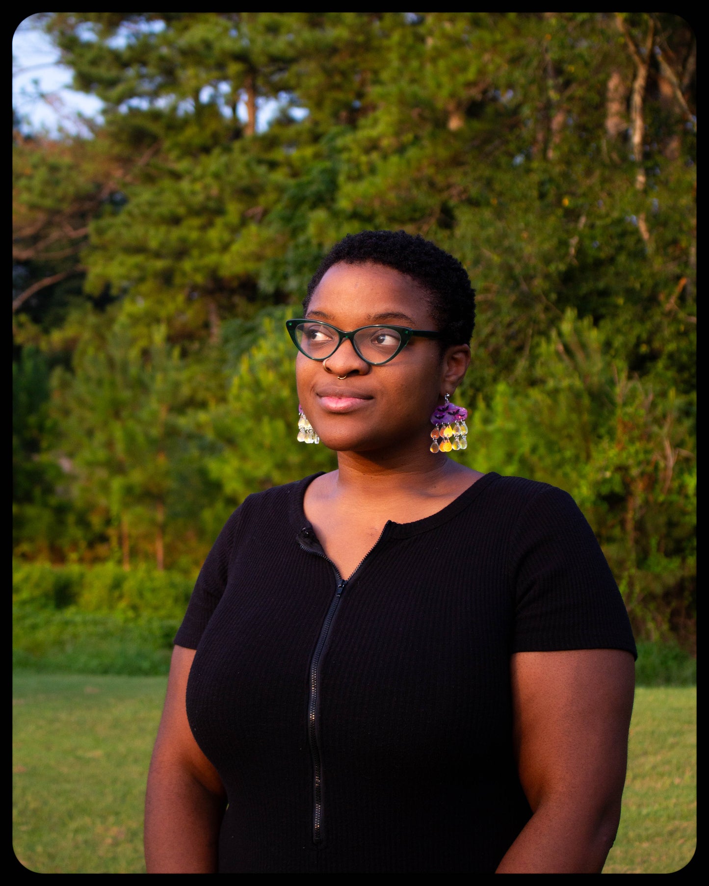 Bats in the Mist - Dangling Raindrop Earrings