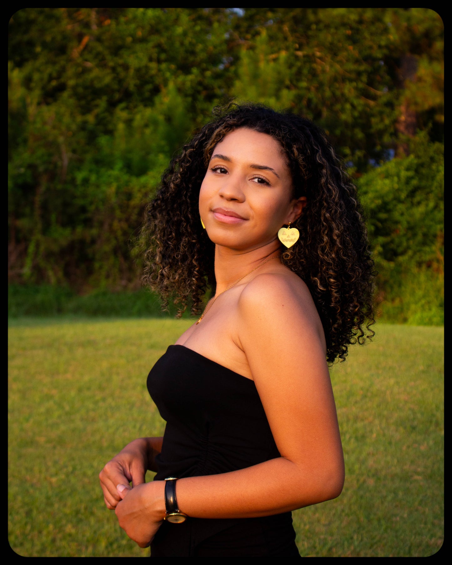 Lovely Jack-O-Lantern Heart Earrings