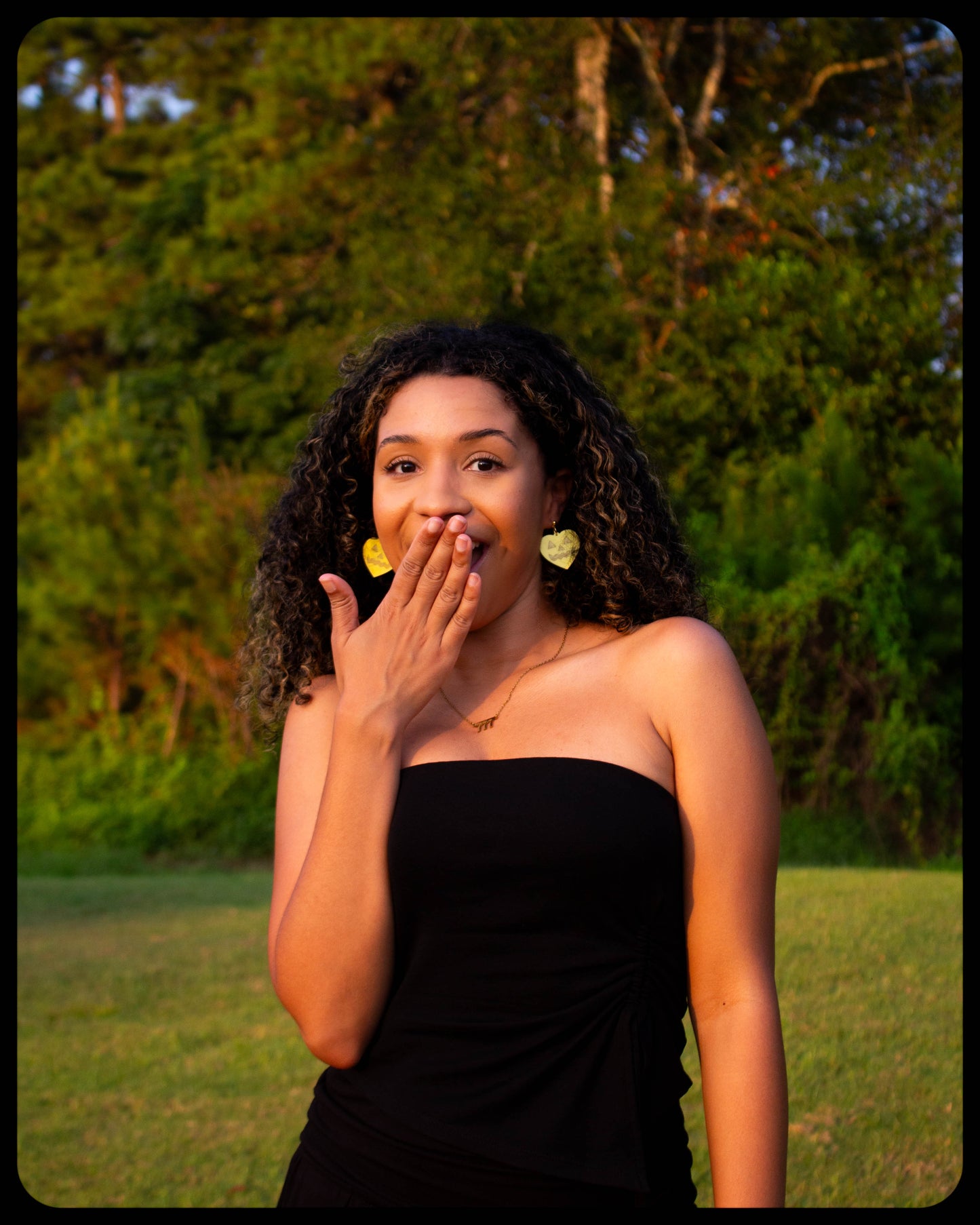 Lovely Jack-O-Lantern Heart Earrings