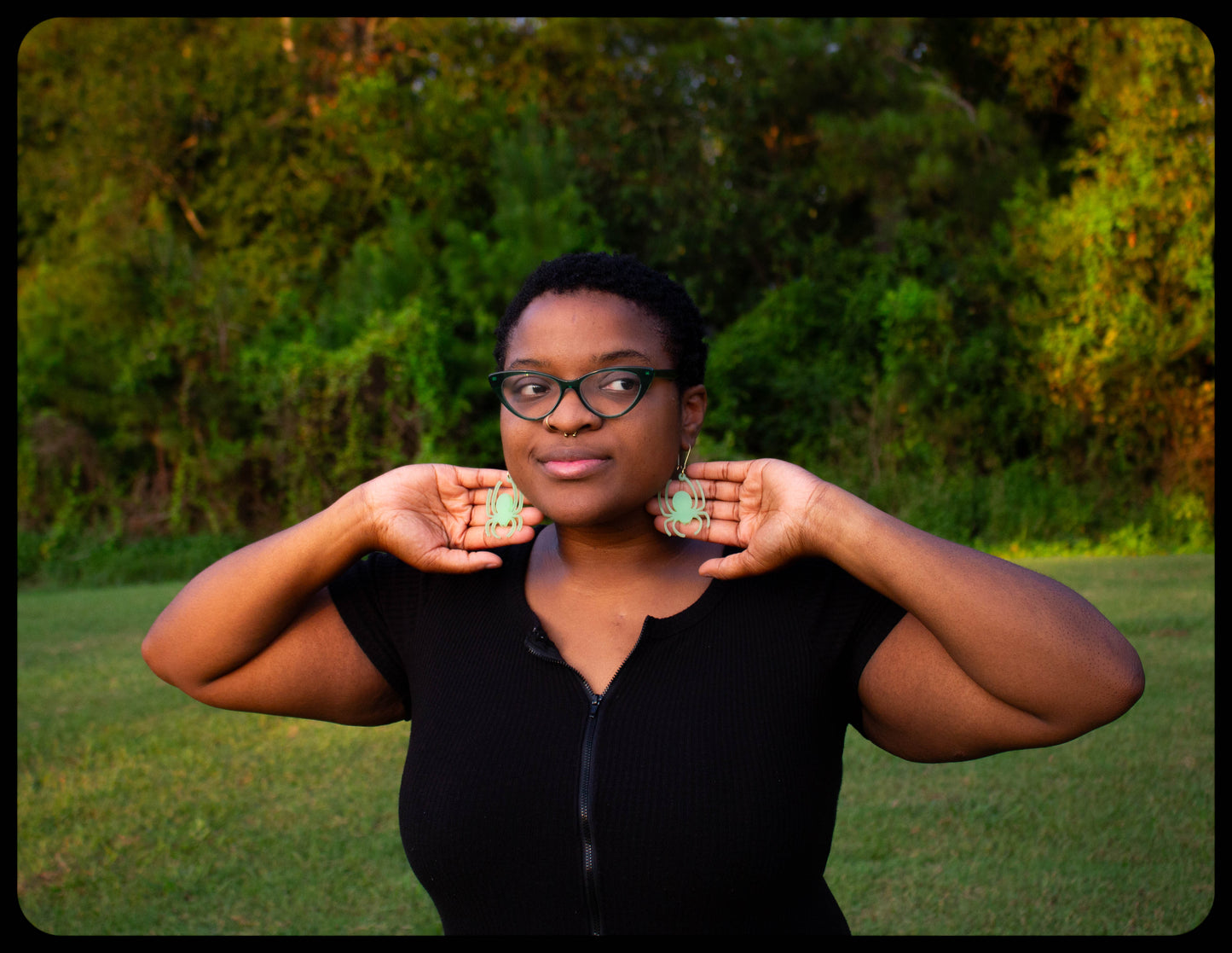 Large Acrylic Spider Earrings