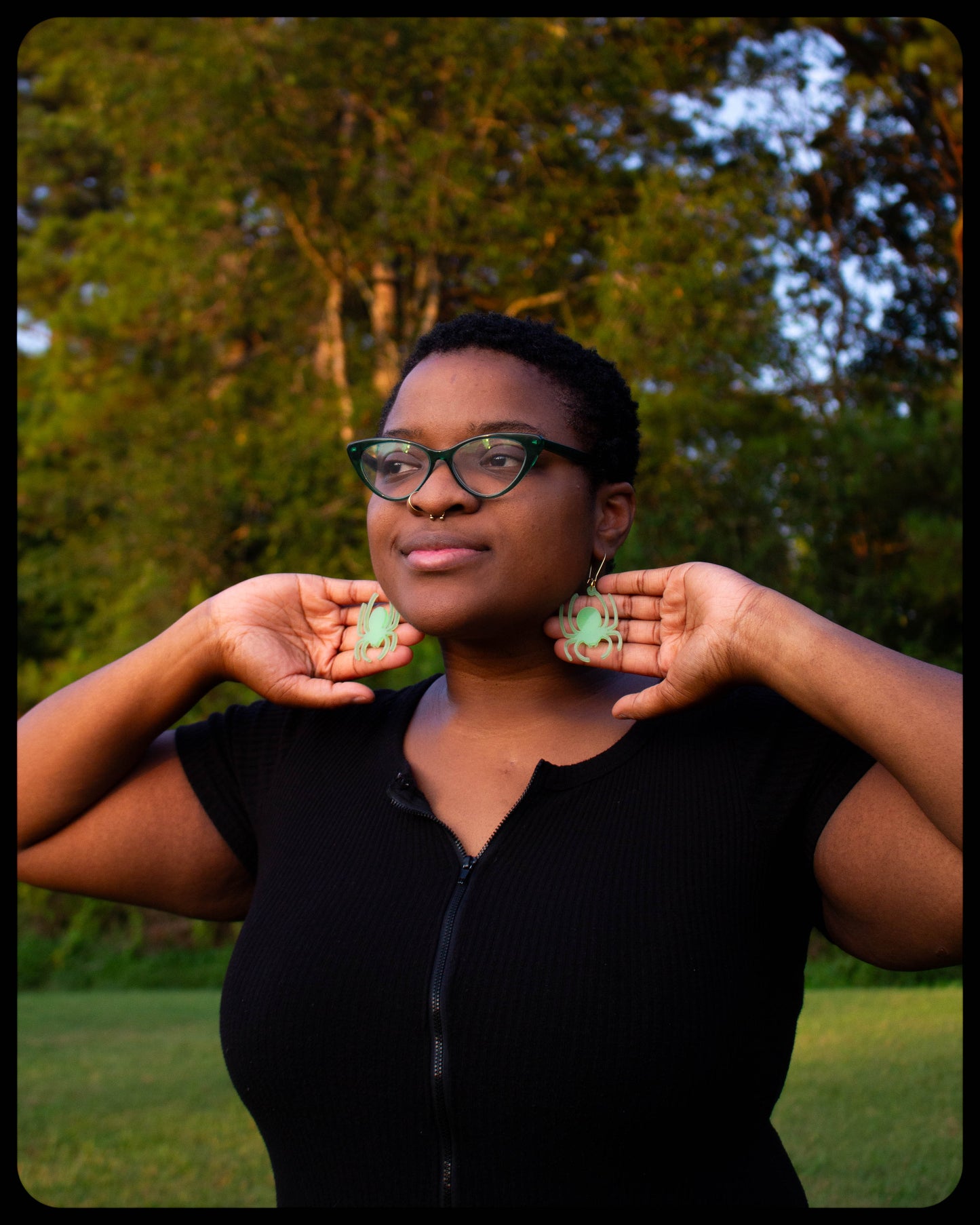 Large Acrylic Spider Earrings