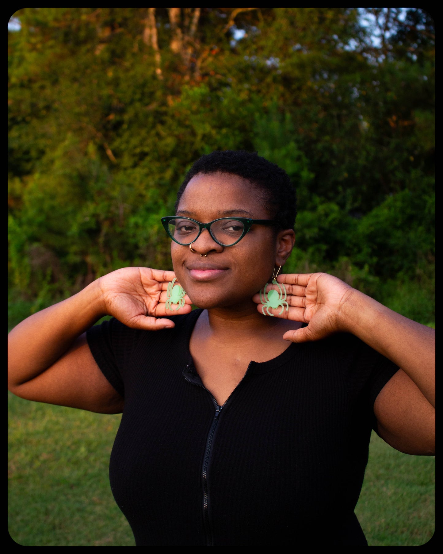 Large Acrylic Spider Earrings