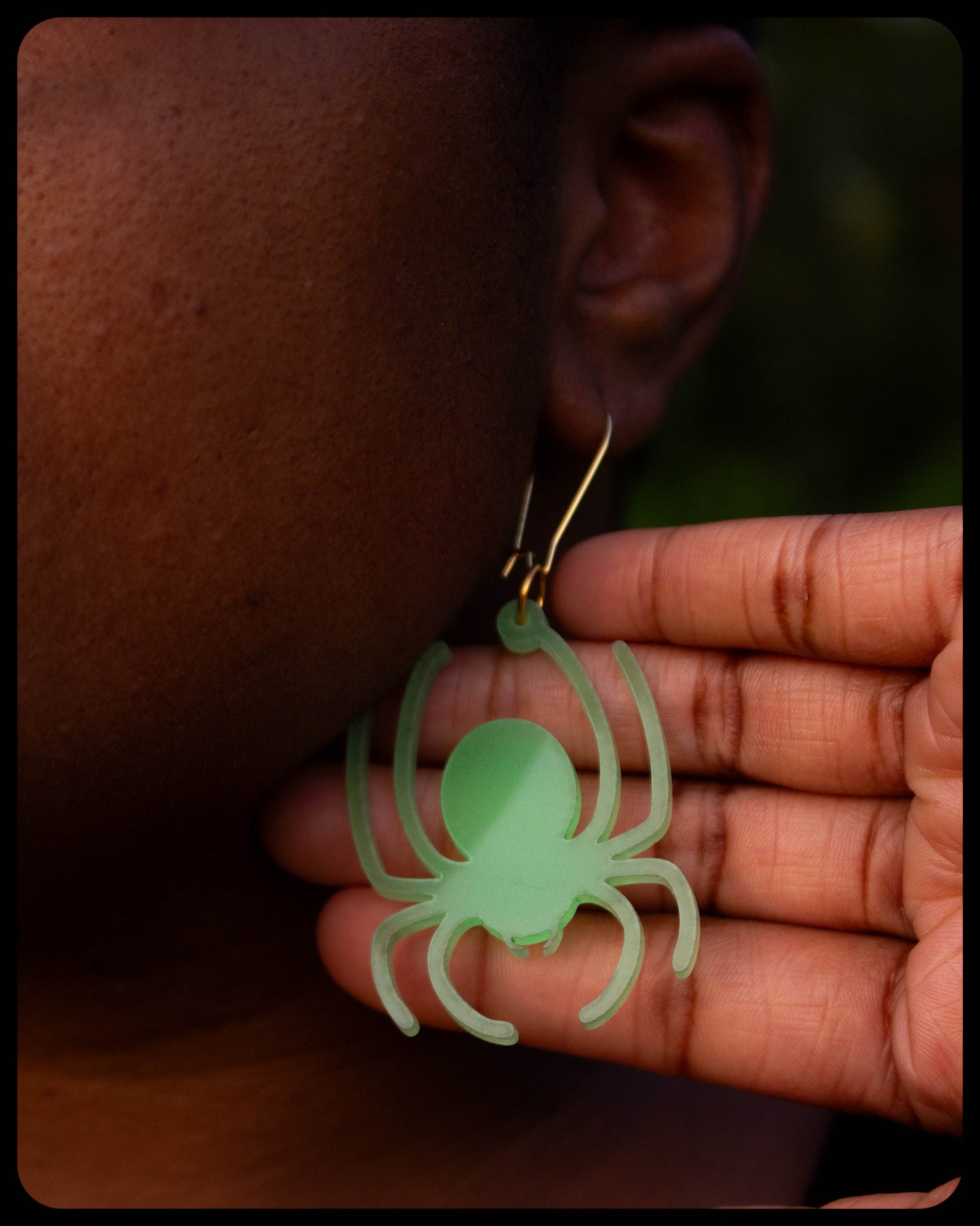 Large Acrylic Spider Earrings