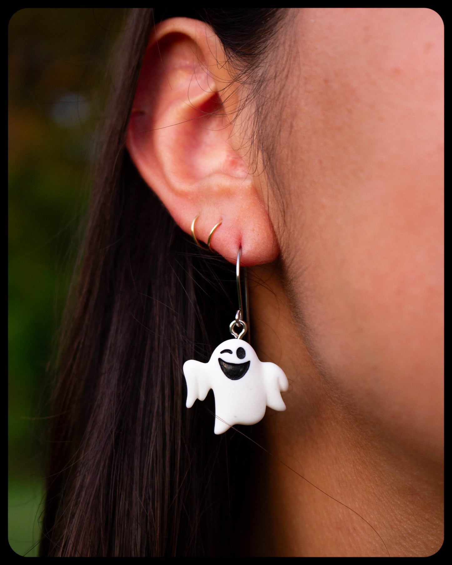 Flirty Fiend -  Titanium Ghost Earrings