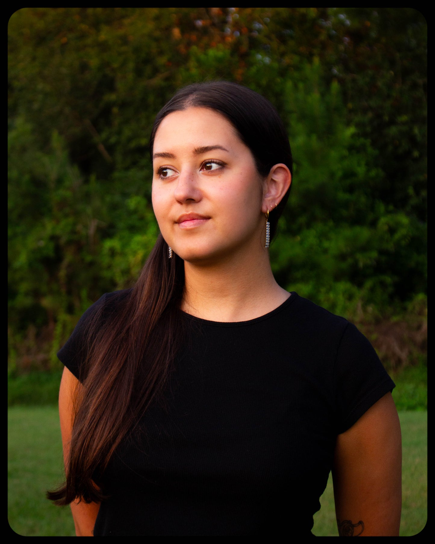 Titanium Eternity Strand Hoop Earrings