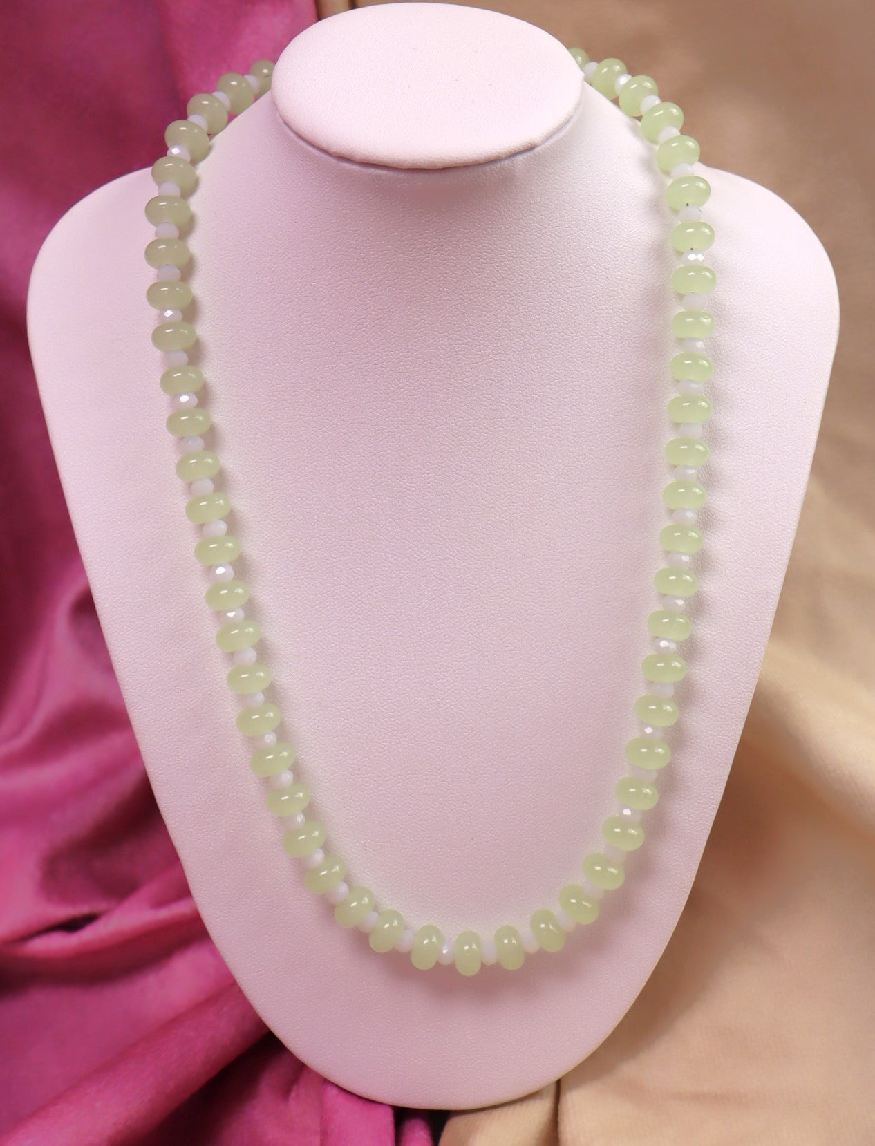 Gentle Green Beaded Necklace
