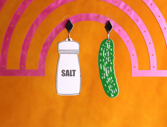Sodium Snacks - Pickle and Salt Earrings