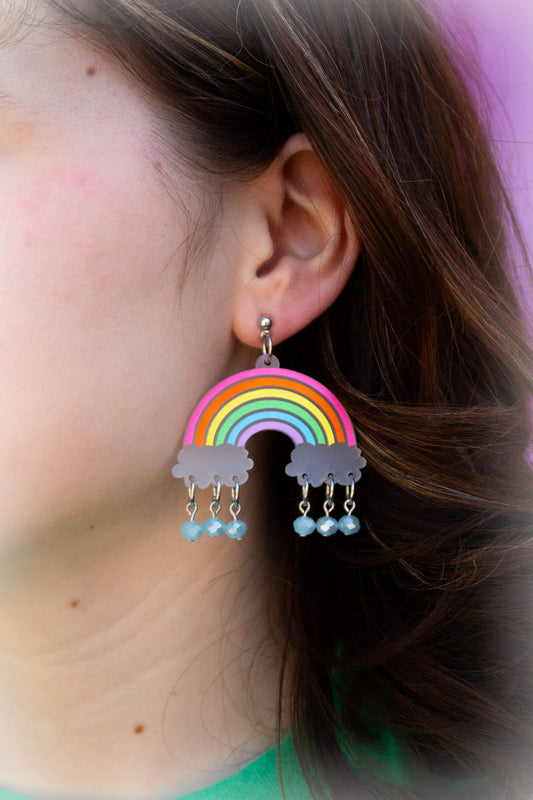 Painted Rainbow Earrings