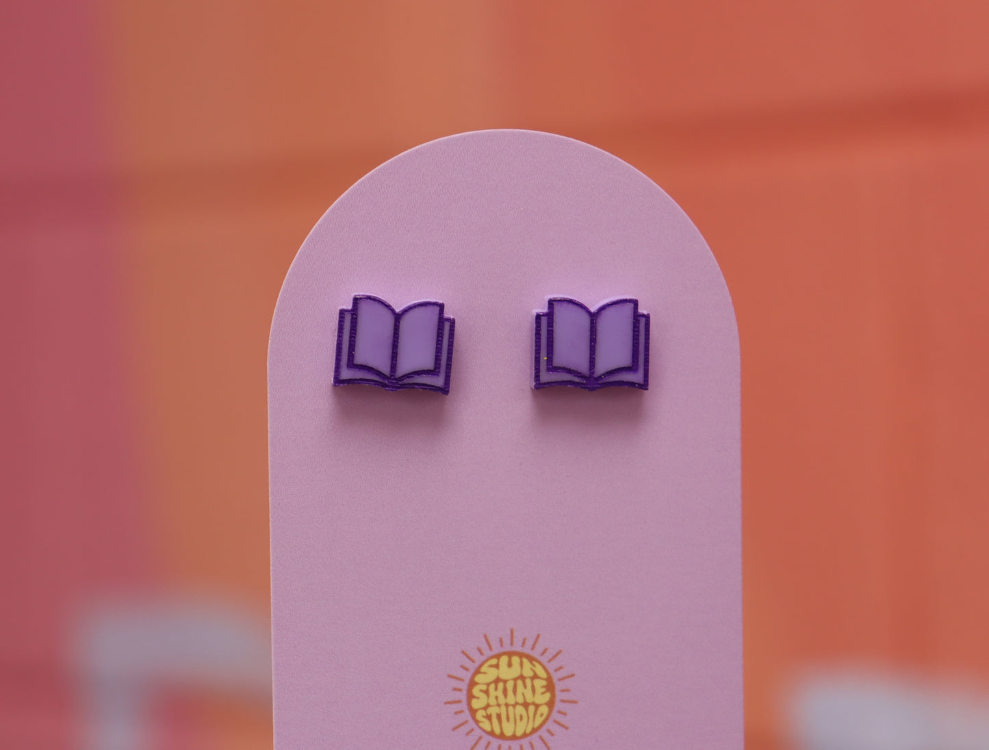 Open Book Tiny Stud Earrings