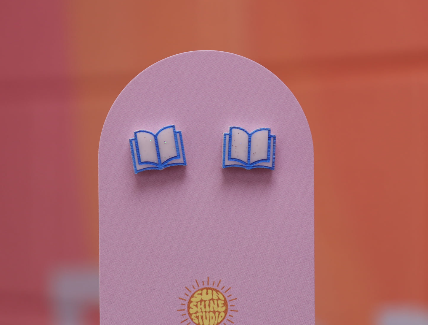 Open Book Tiny Stud Earrings