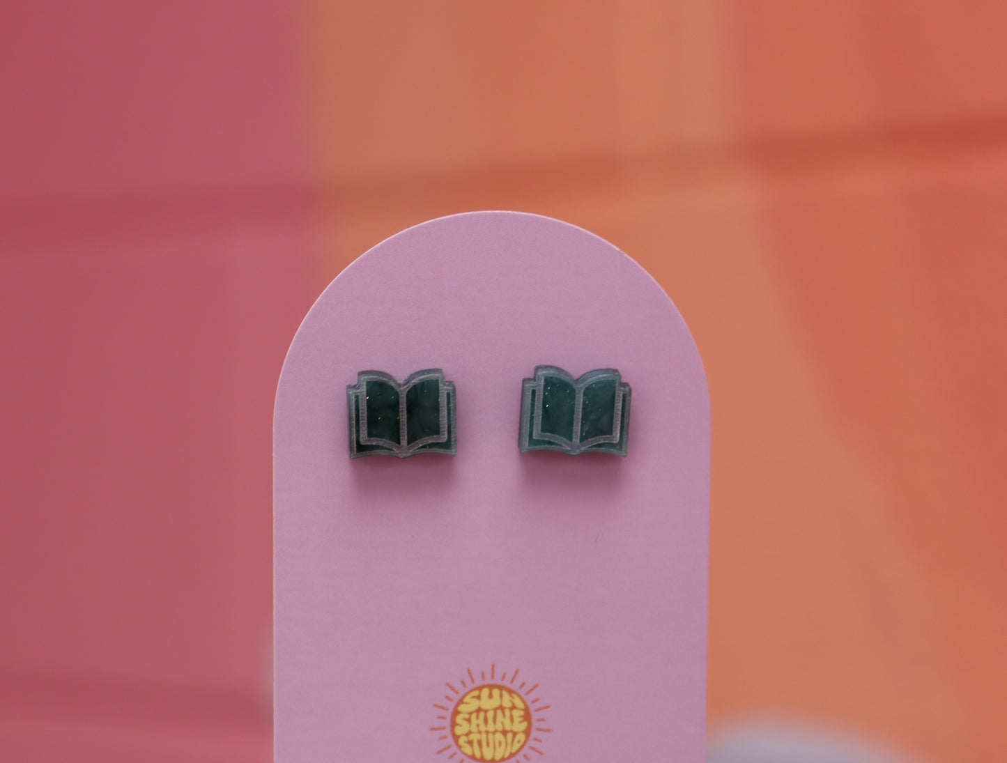 Open Book Tiny Stud Earrings