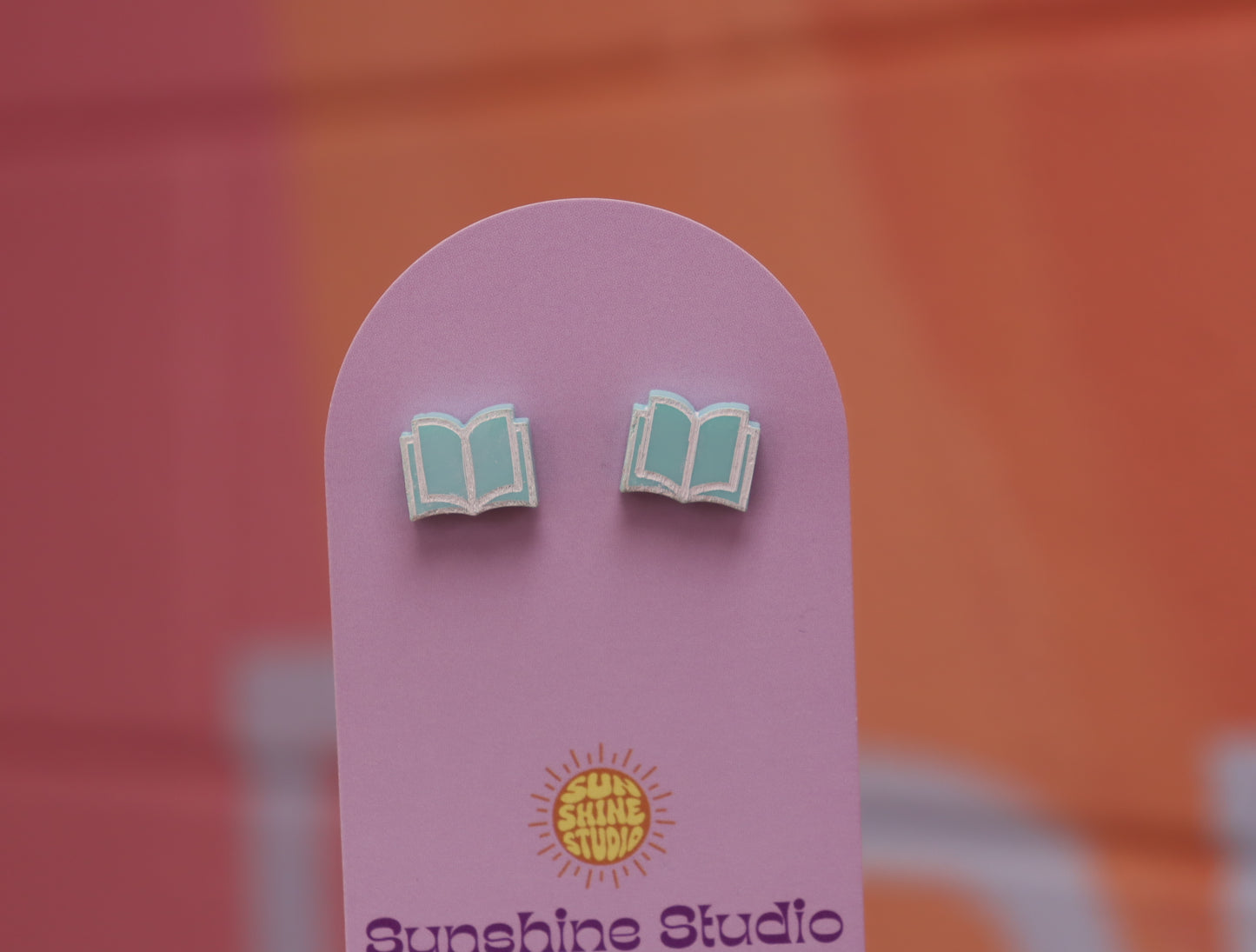 Open Book Tiny Stud Earrings