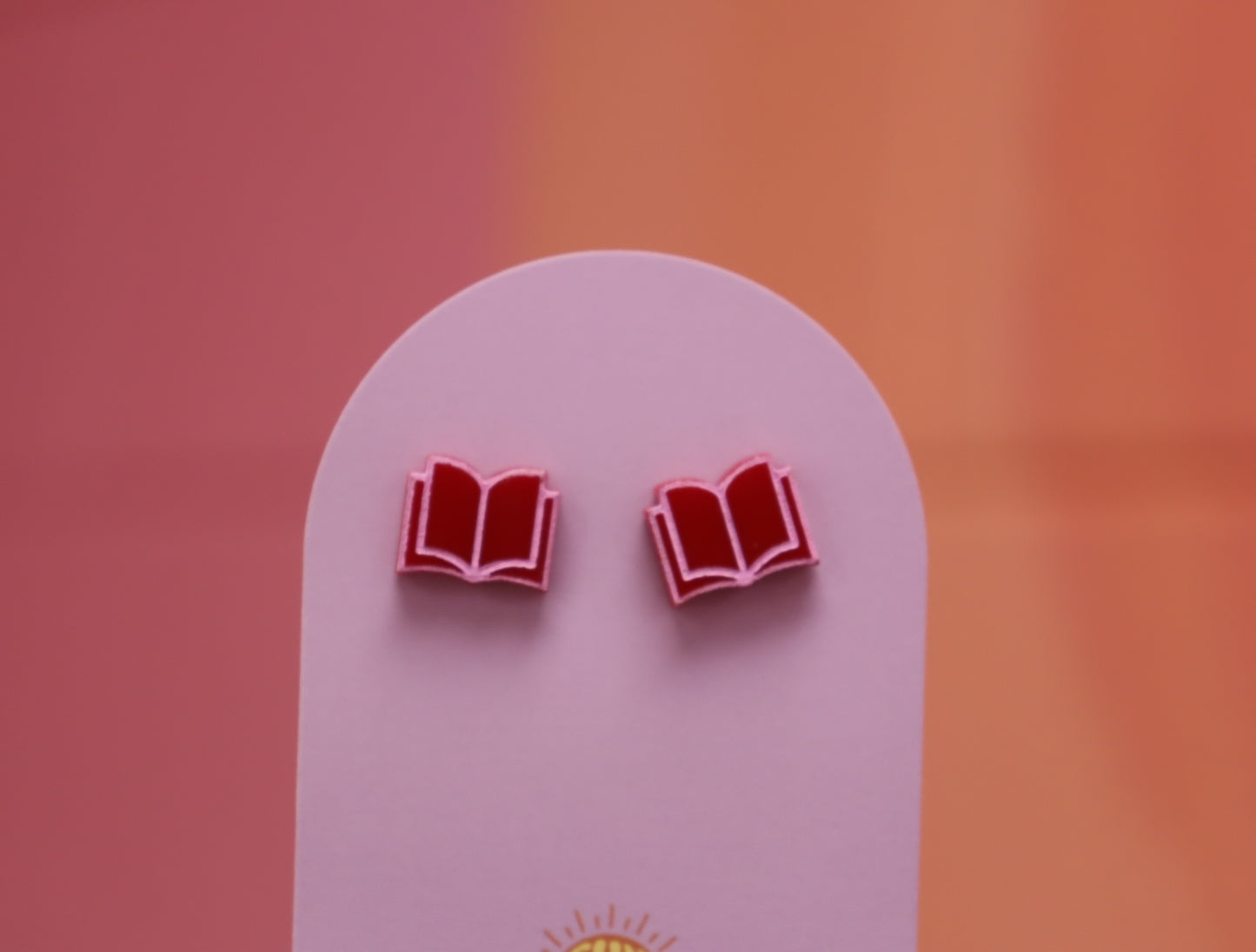 Open Book Tiny Stud Earrings