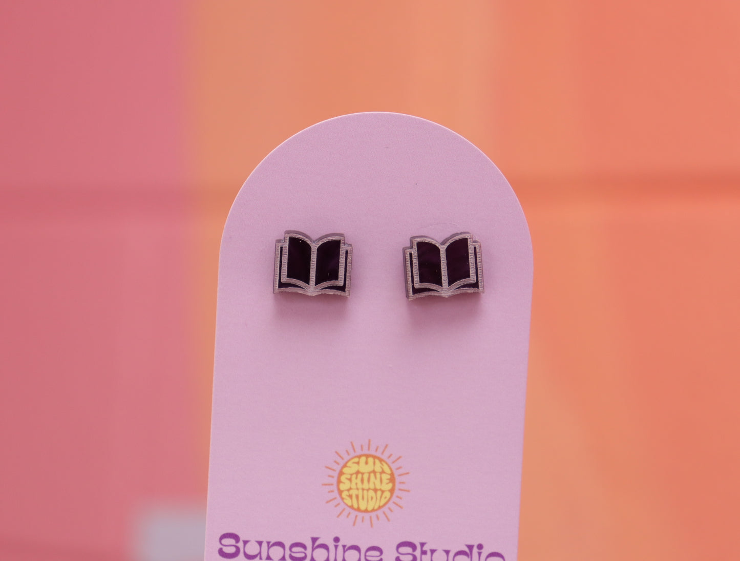 Open Book Tiny Stud Earrings