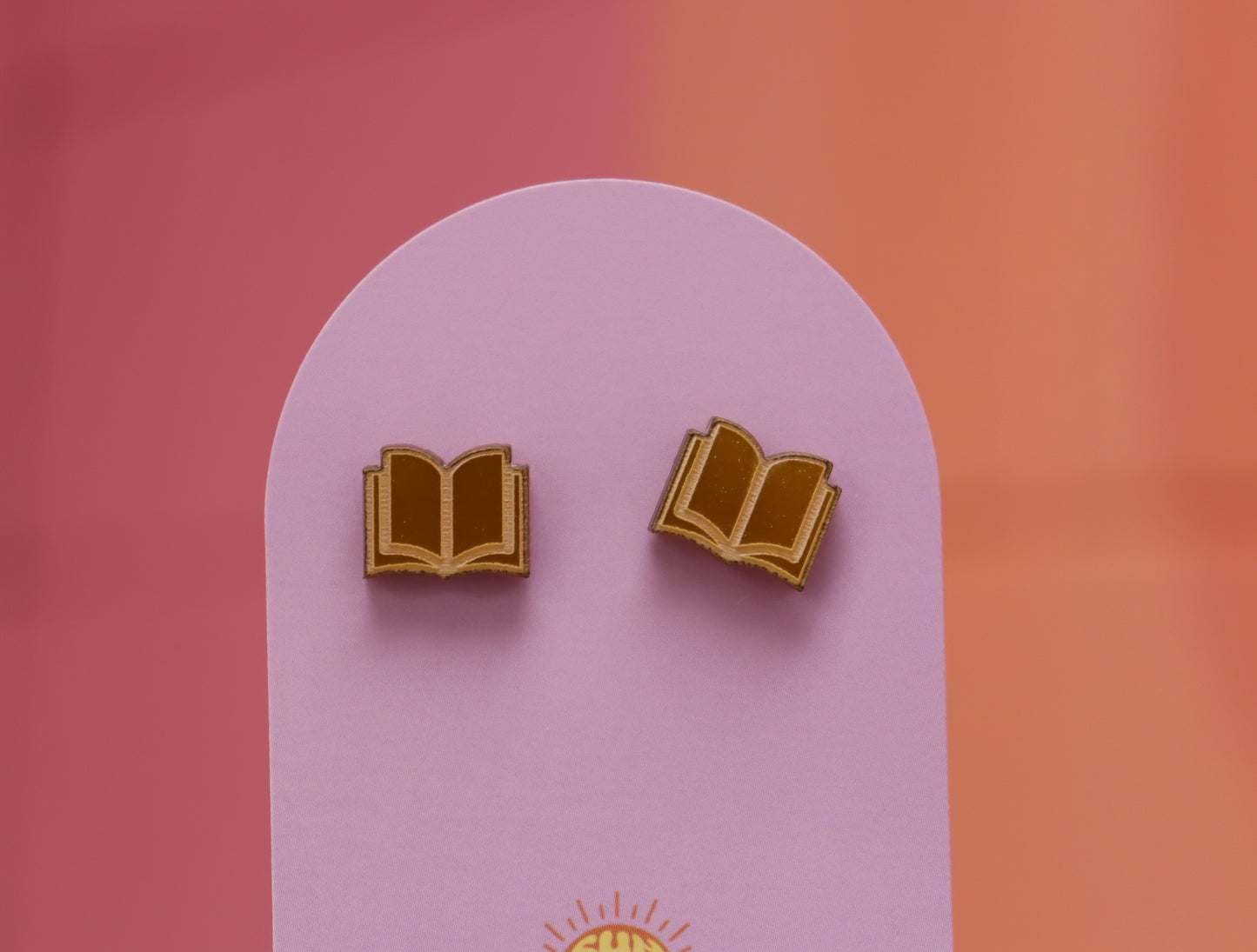 Open Book Tiny Stud Earrings