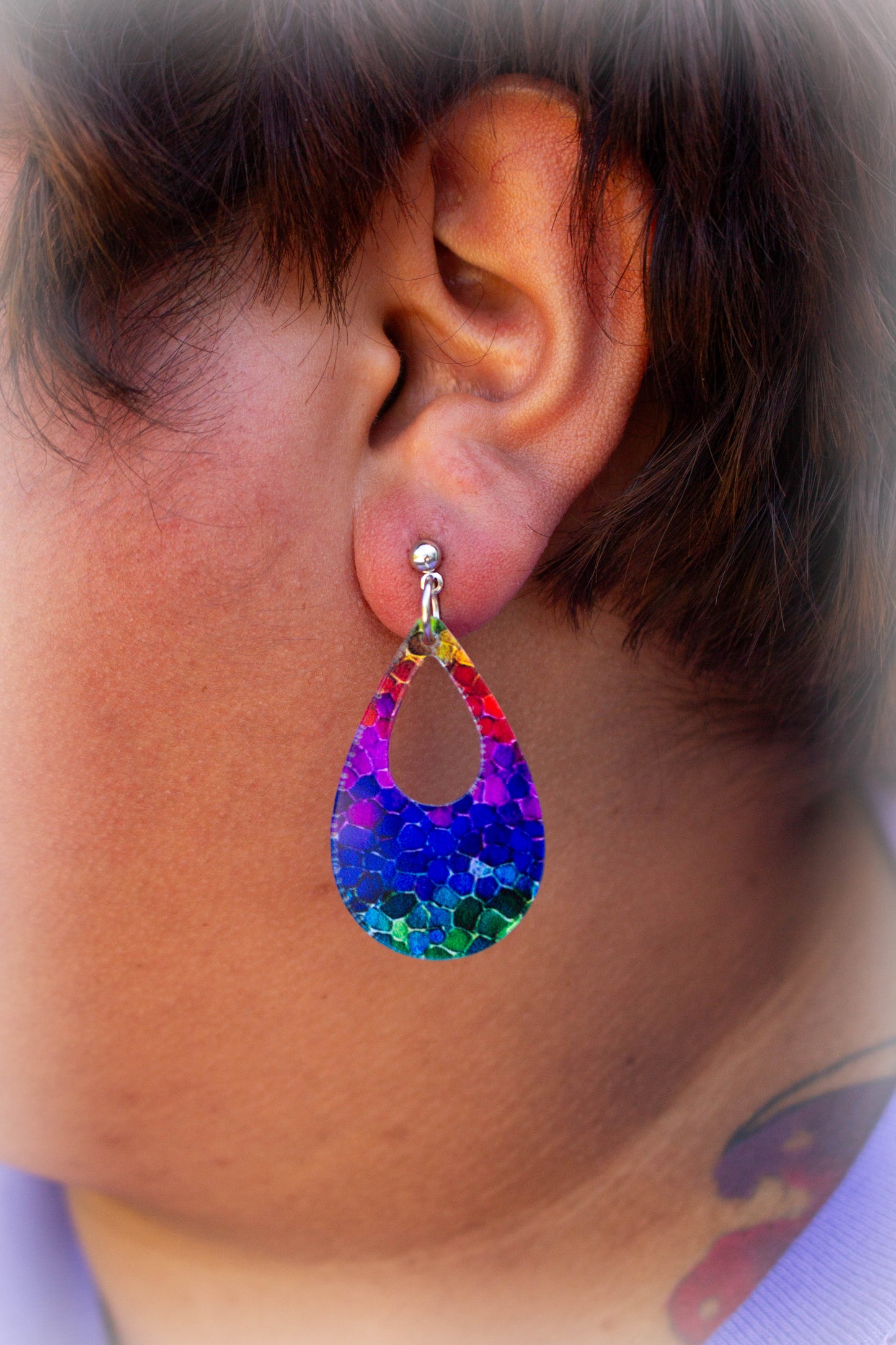 Chromatic Mosaic Drop Earrings