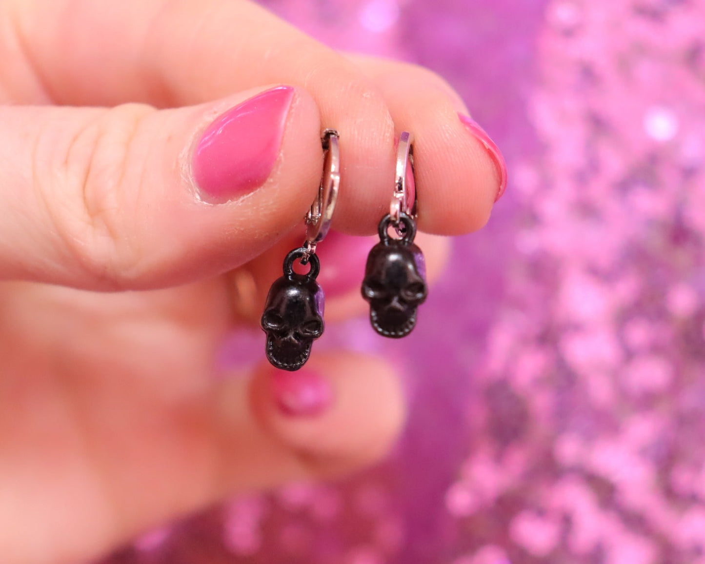 Small Skull Charm Earrings