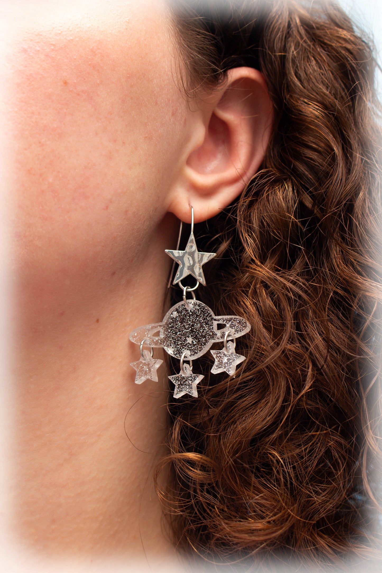 Interstellar Planet Dangle Earrings