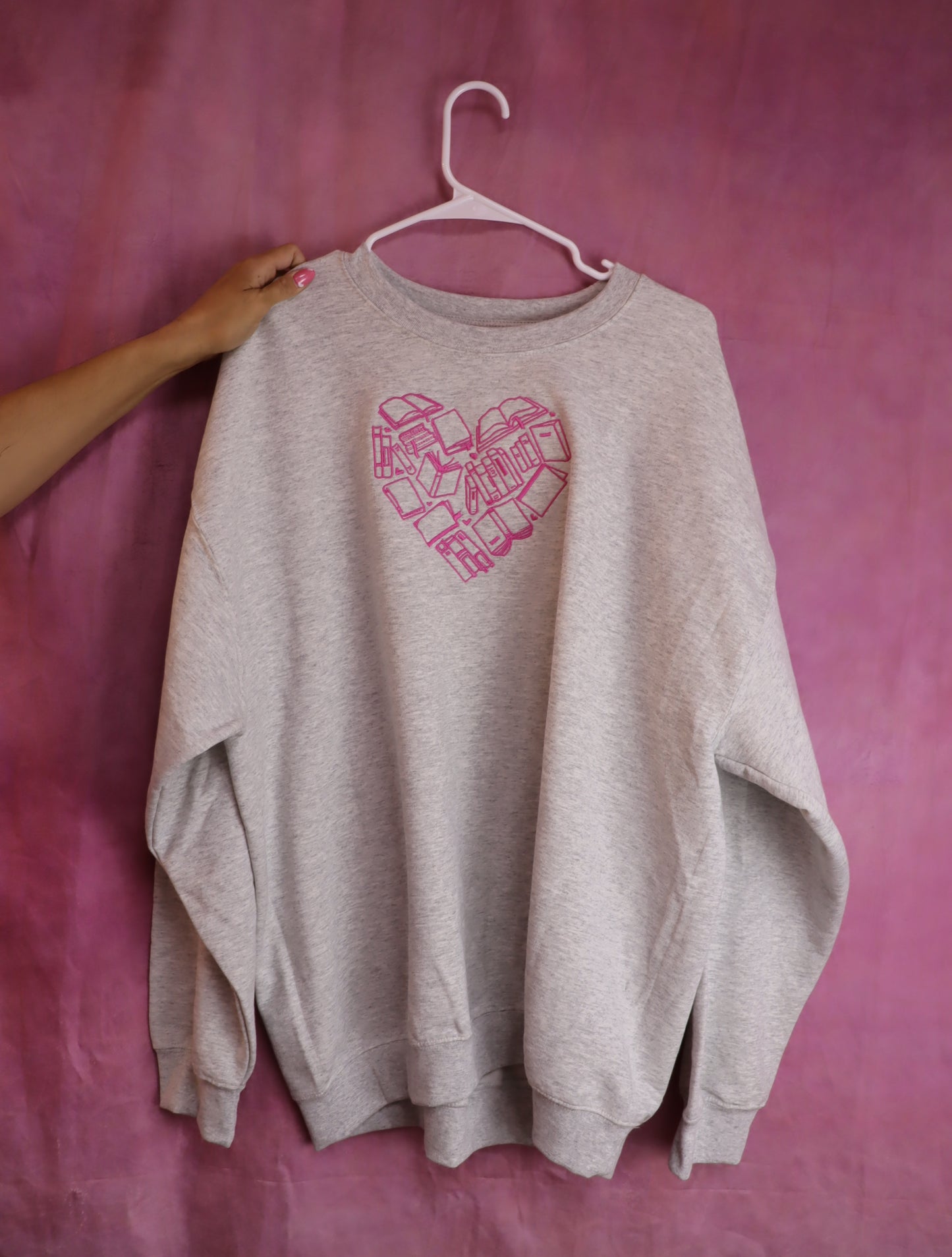Heart of Books Embroidered Shirt