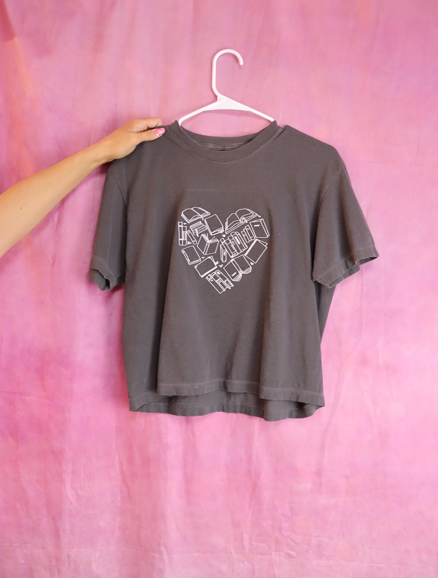 Heart of Books Embroidered Shirt