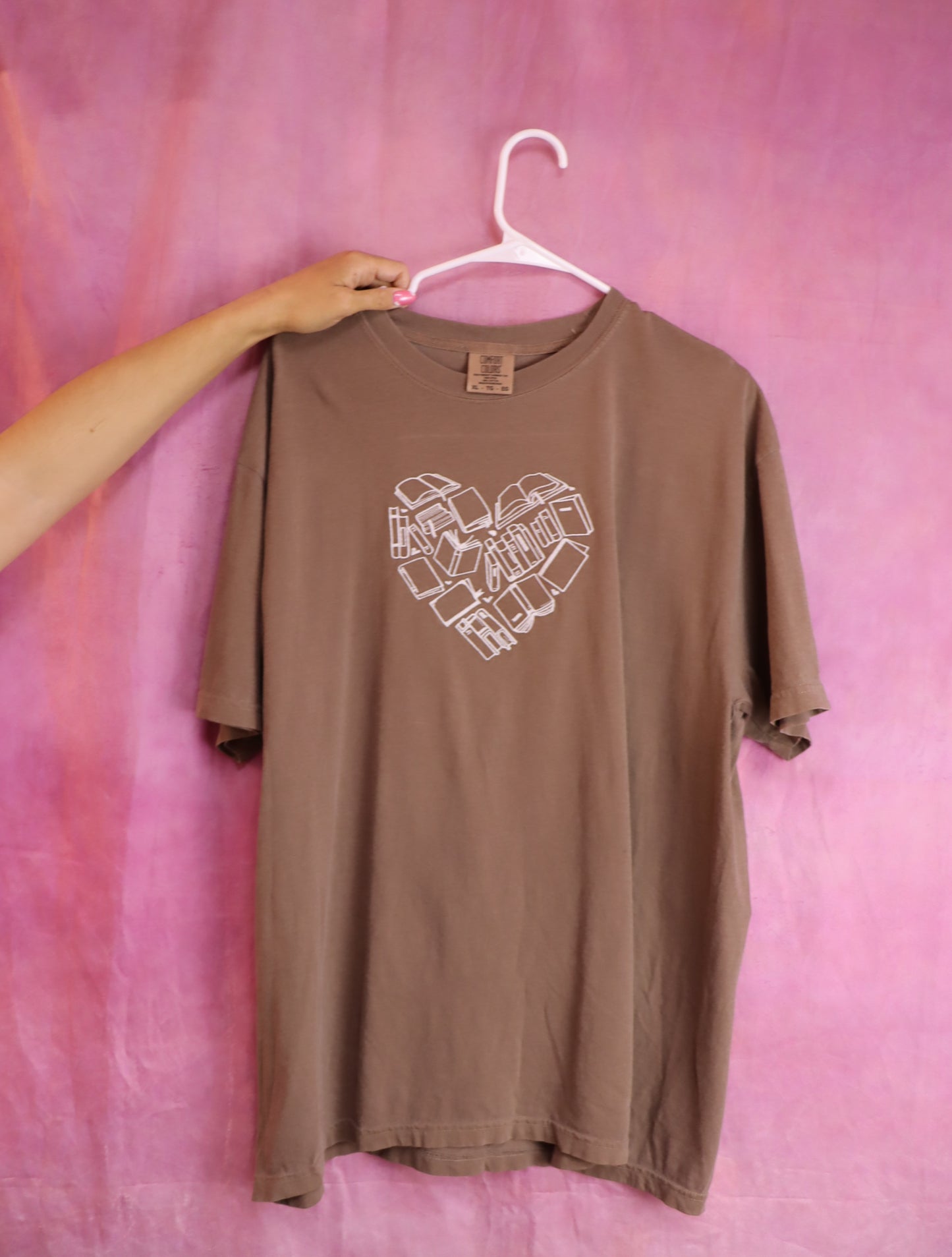 Heart of Books Embroidered Shirt