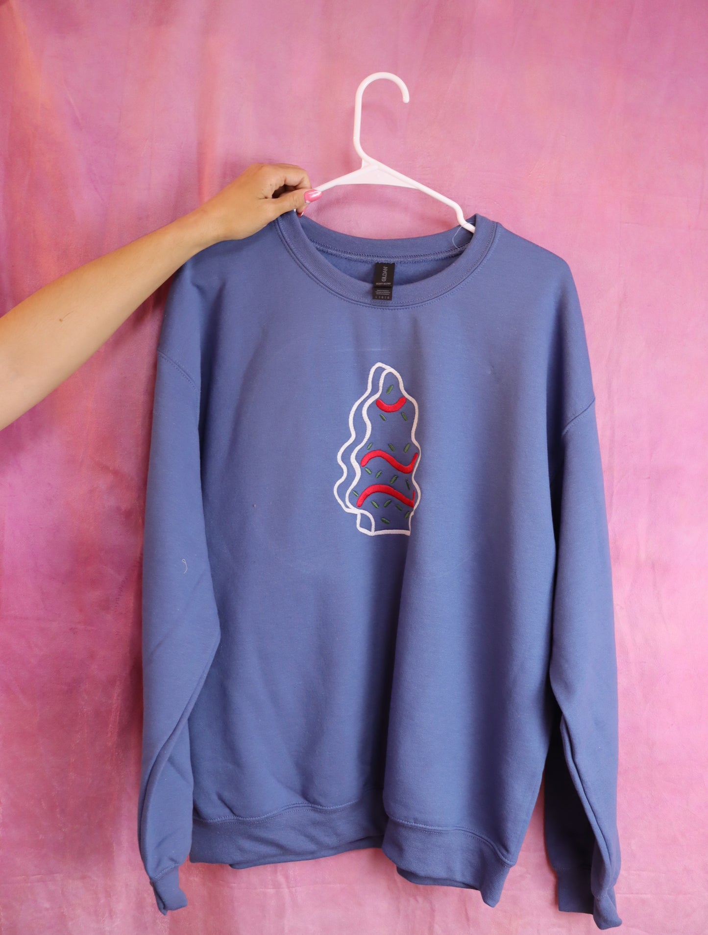 Christmas Tree Cake Embroidered Shirt