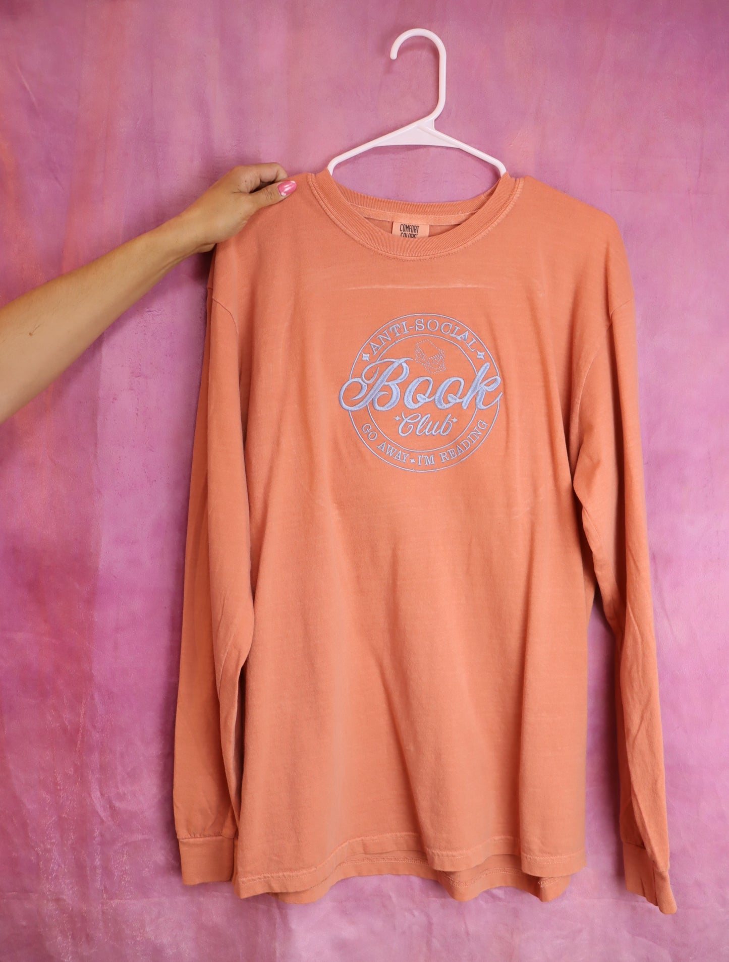 “Anti-Social Book Club” Embroidered Shirt