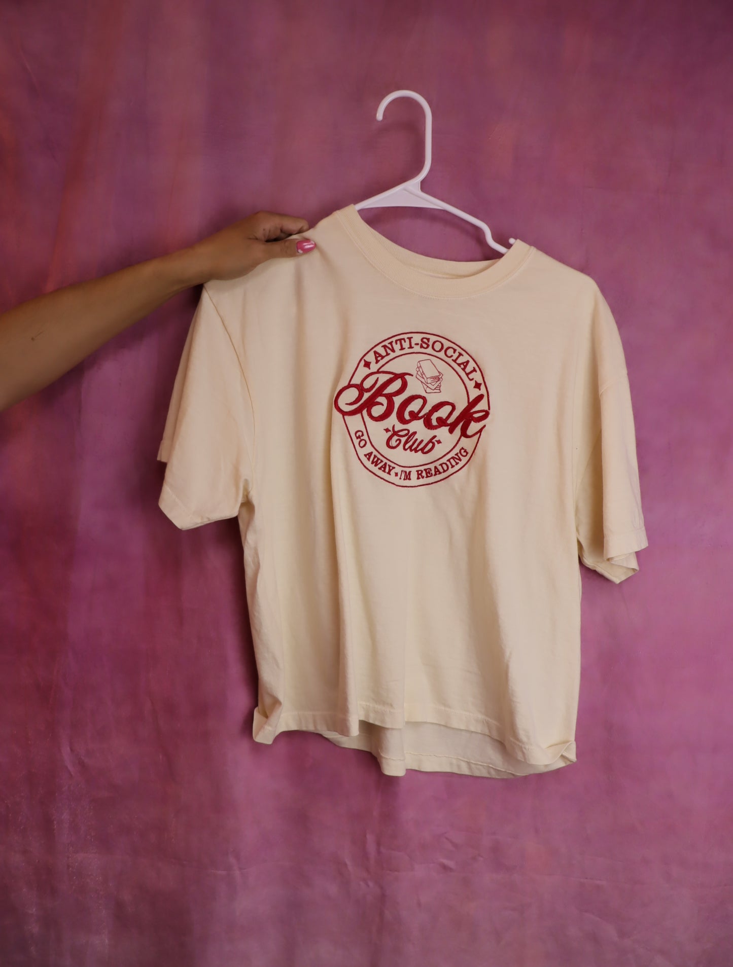 “Anti-Social Book Club” Embroidered Shirt