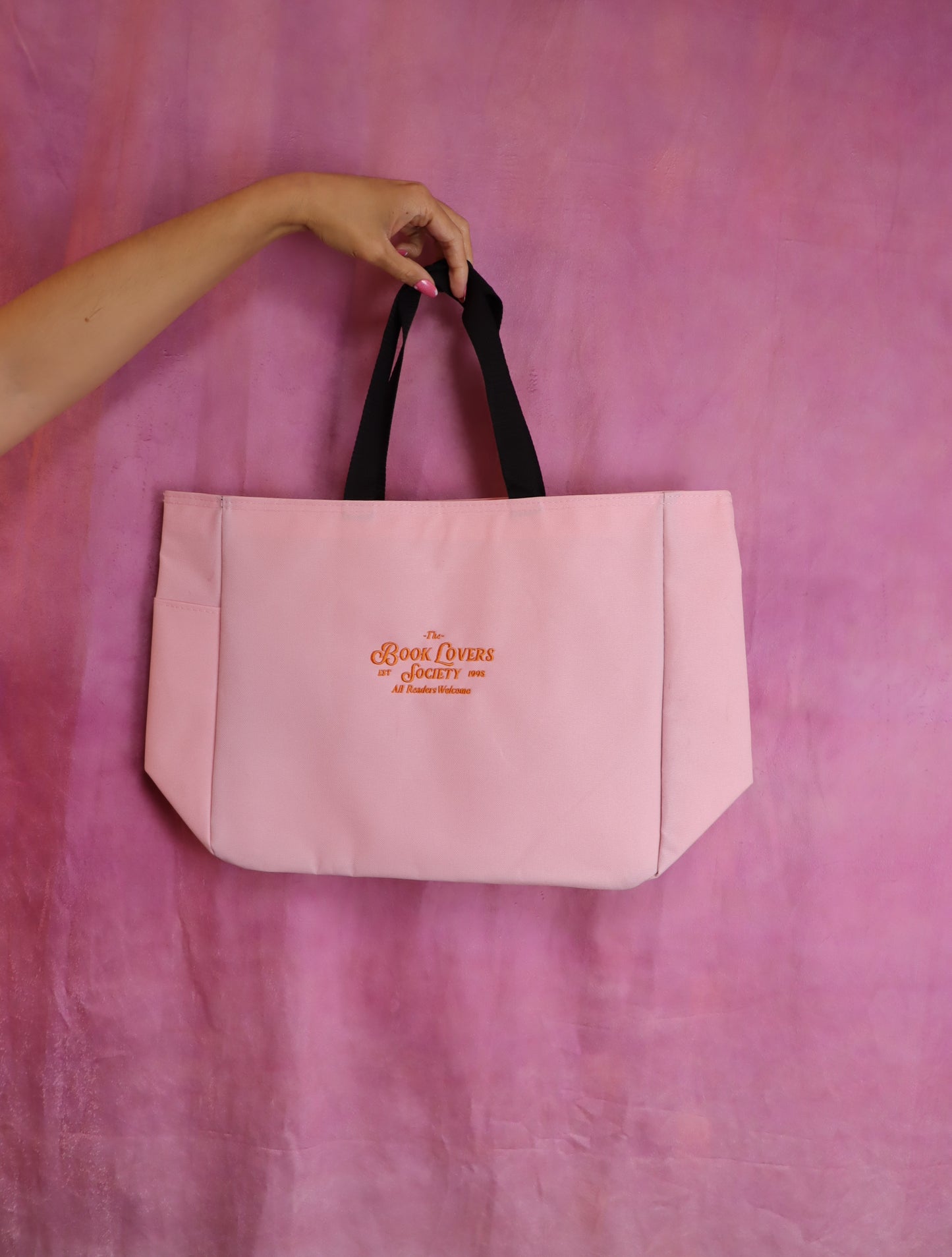 "The Book Lovers Society" Embroidered Tote Bag