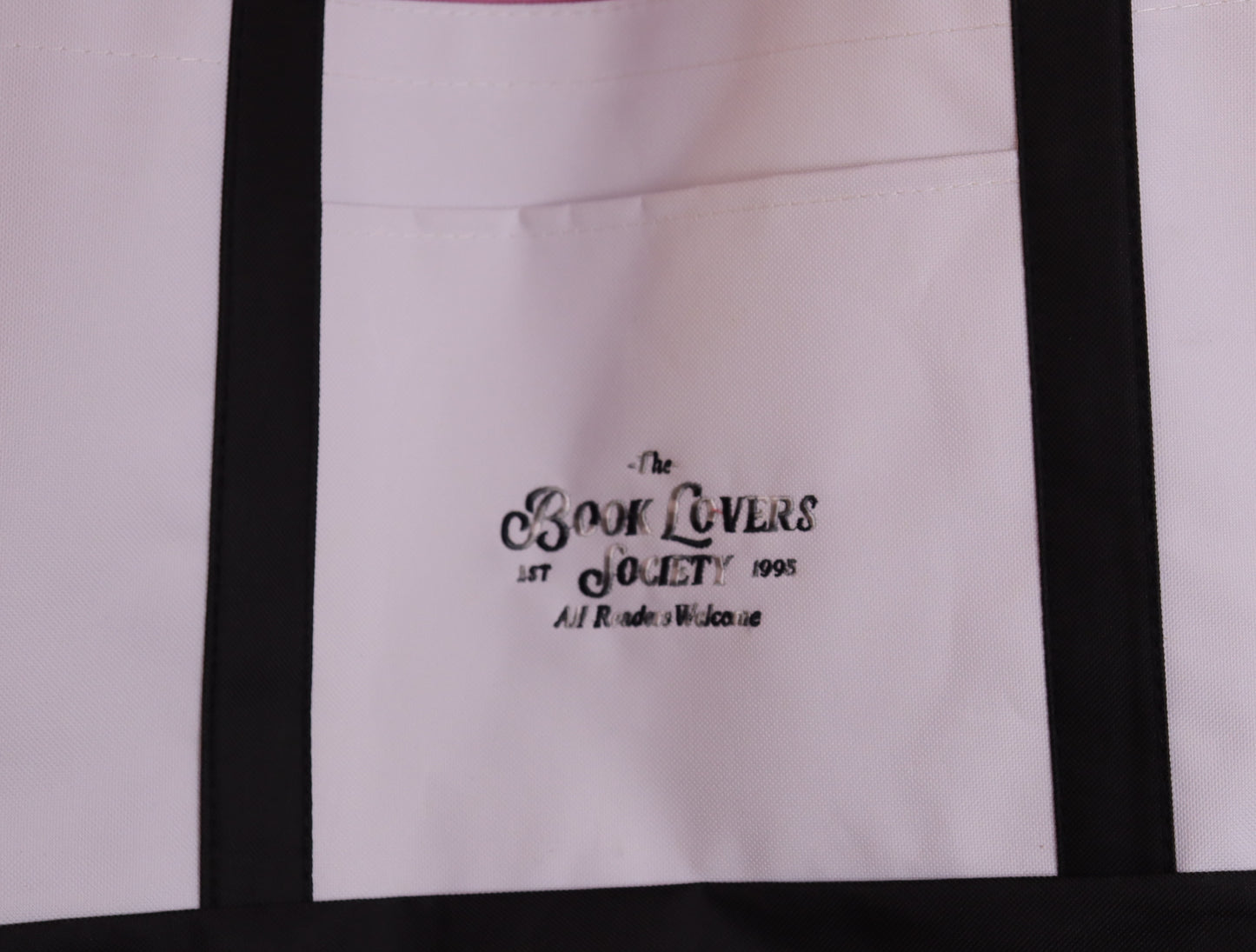 "The Book Lovers Society" Embroidered Tote Bag