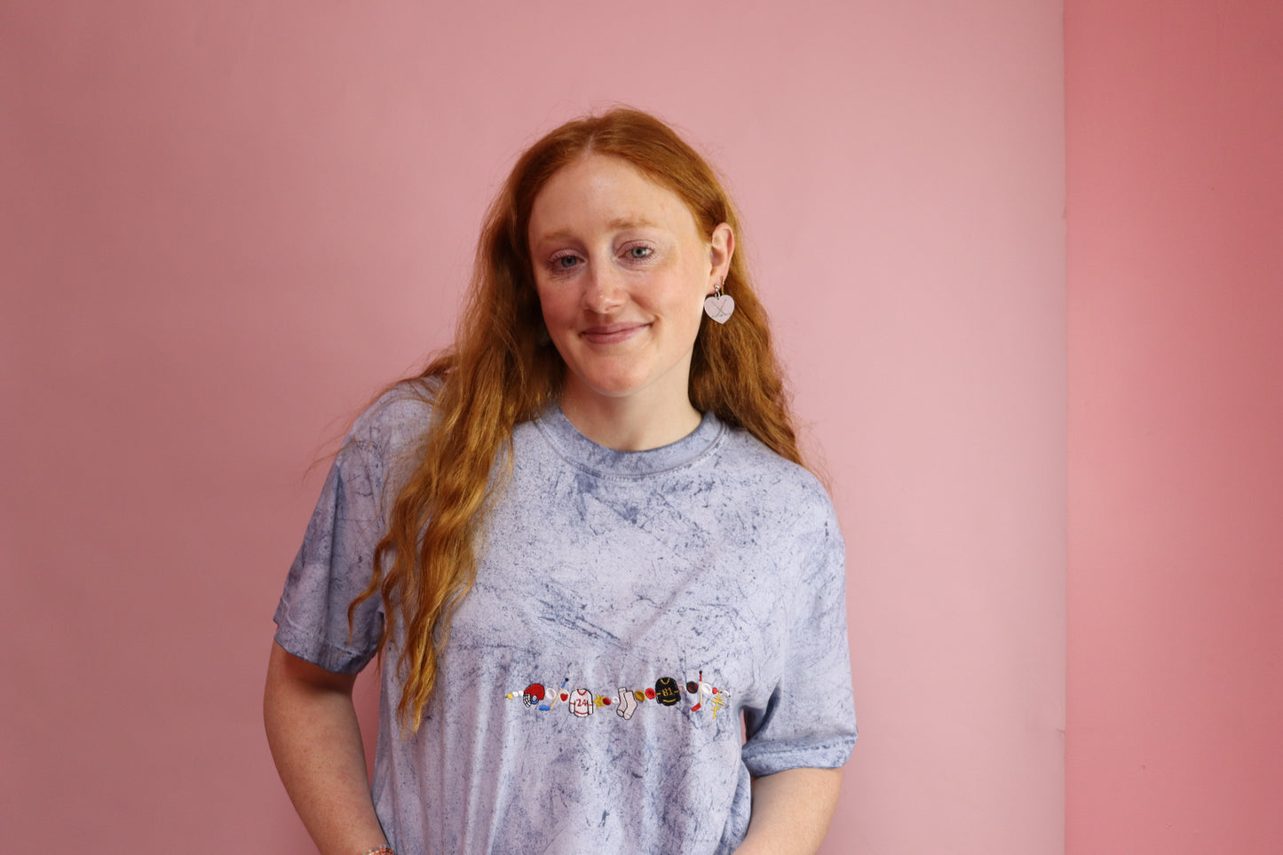 Friendship Bracelet Heated Rivalry Embroidered Top