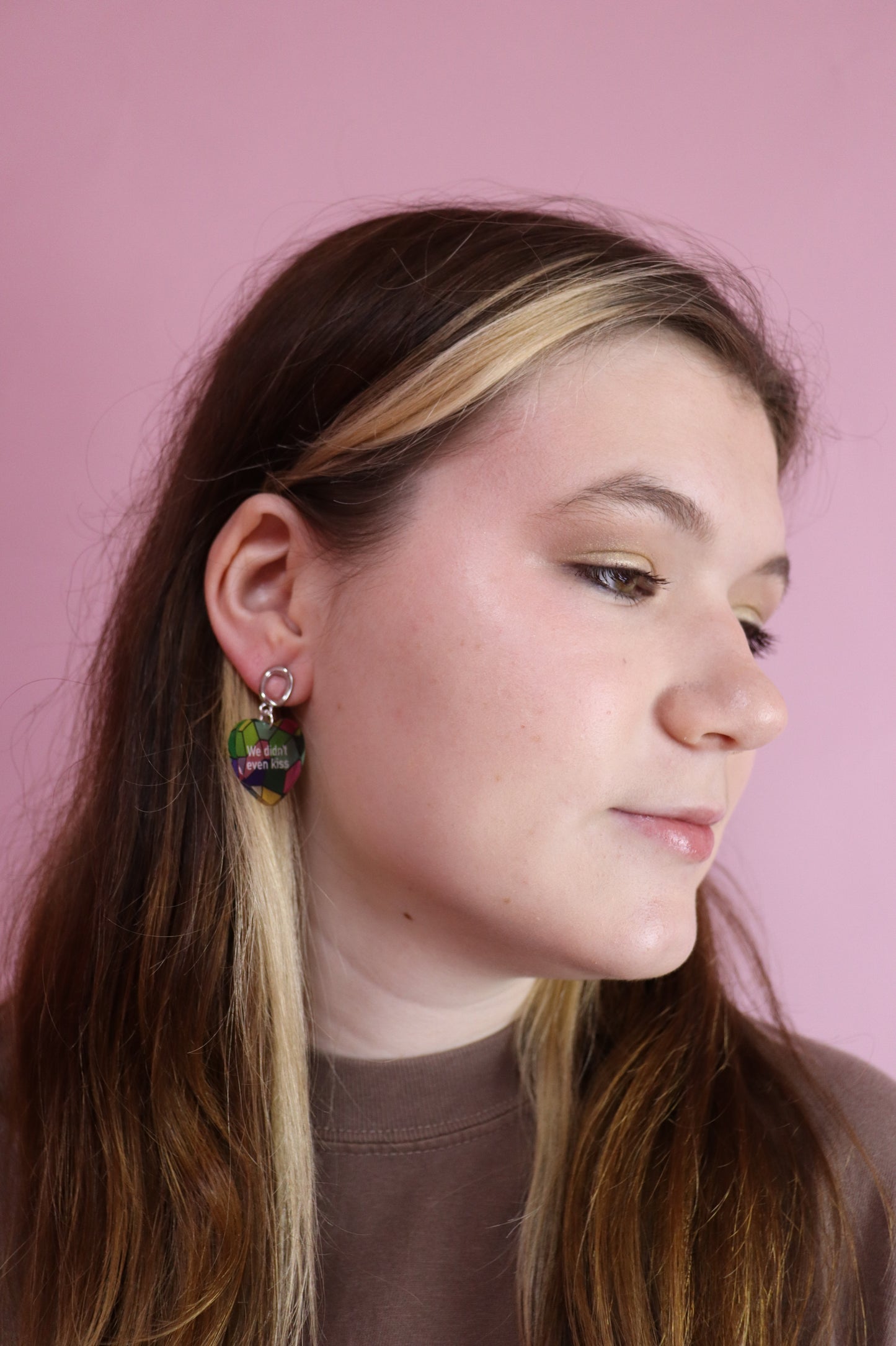 Heated Rivalry Stained Glass Quote Earrings