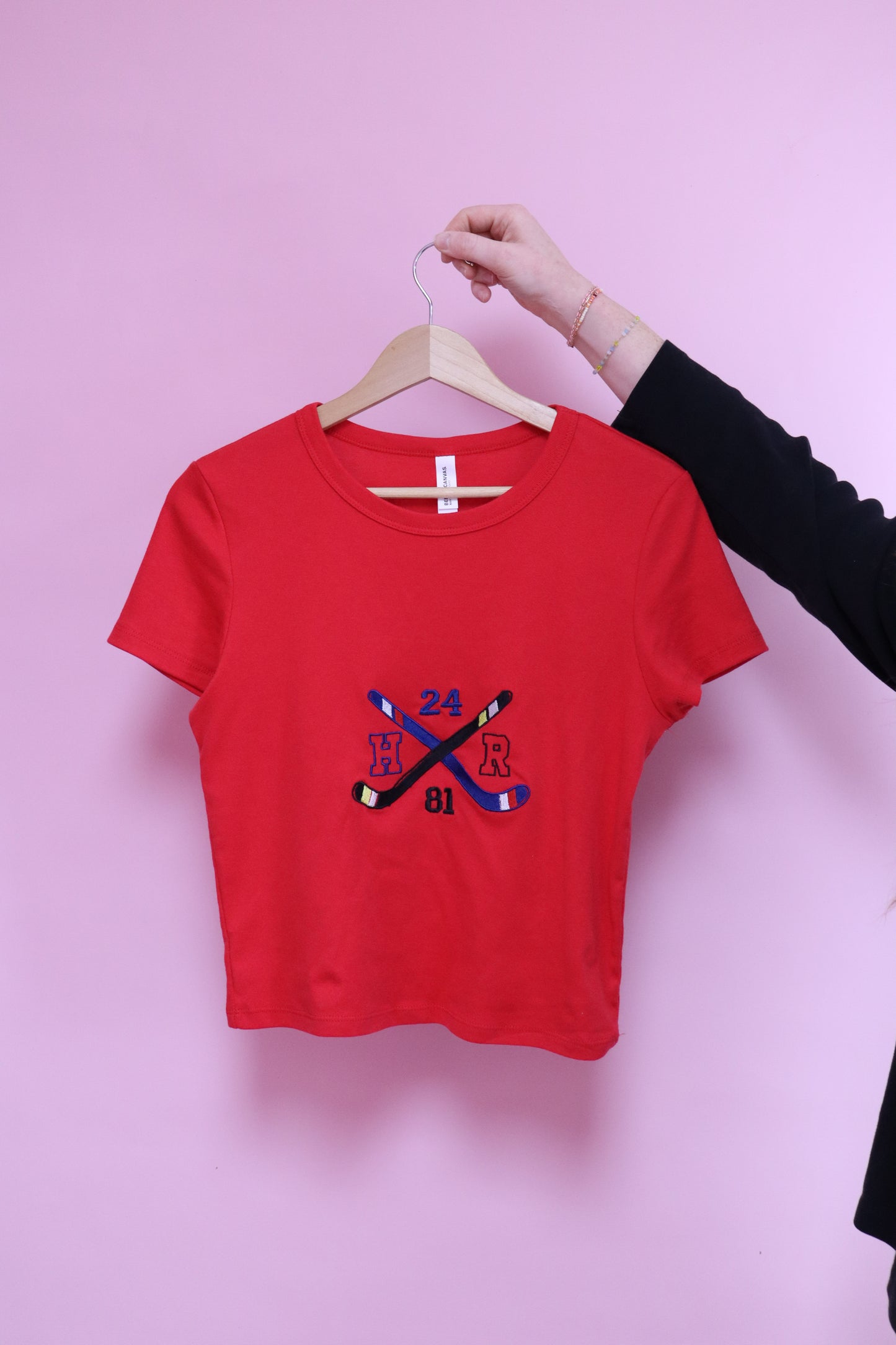 Hockey Stick Heated Rivalry Embroidered Top