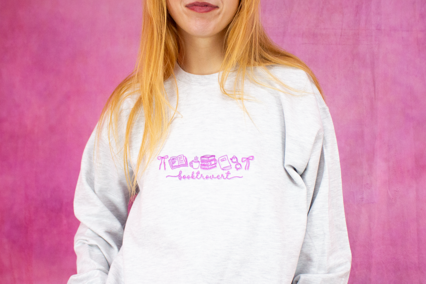 “Booktrovert” Embroidered Shirt