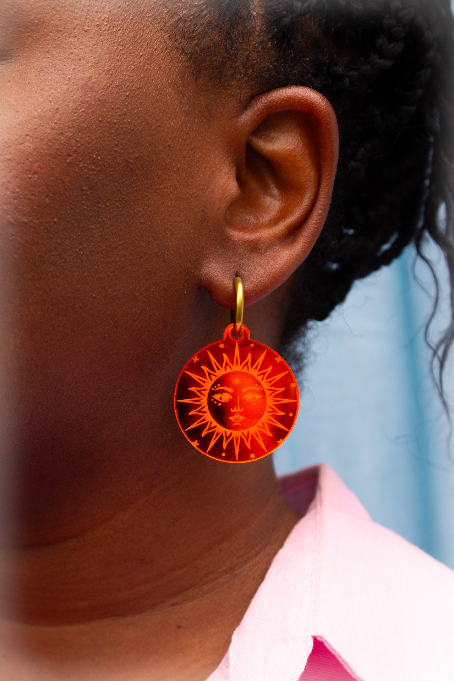 Sun Glow Engraved Earrings