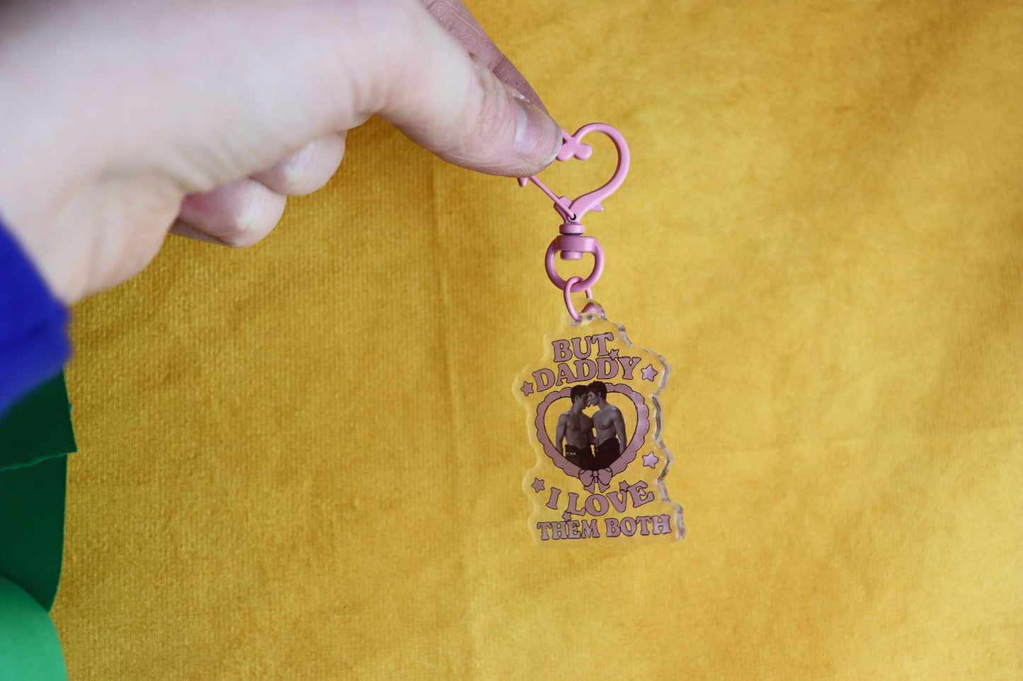 But Daddy I Love Them Both Heated Rivalry Bag Charm Key Chain