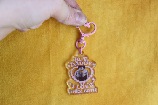 But Daddy I Love Them Both Heated Rivalry Bag Charm Key Chain