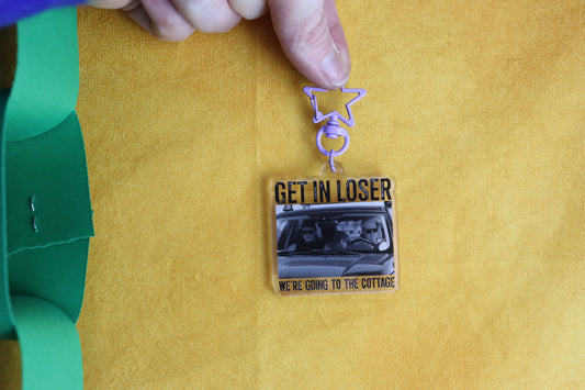 "Get in Loser We're Going to the Cottage" Heated Rivalry Keychain