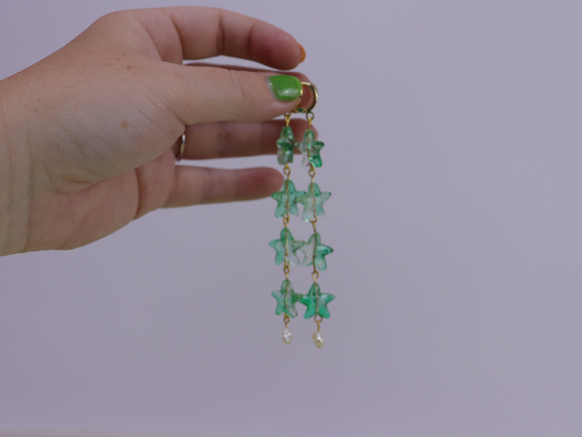 Stunning Starfish Glass Beaded Earrings