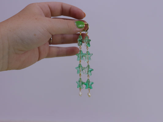 Stunning Starfish Glass Beaded Earrings