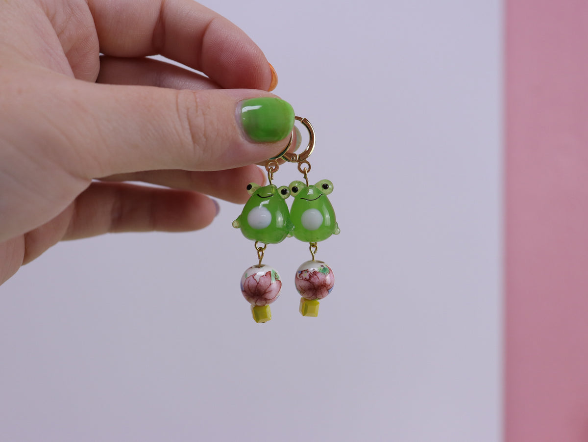 Whimsy Glass Frog Mini Dangles