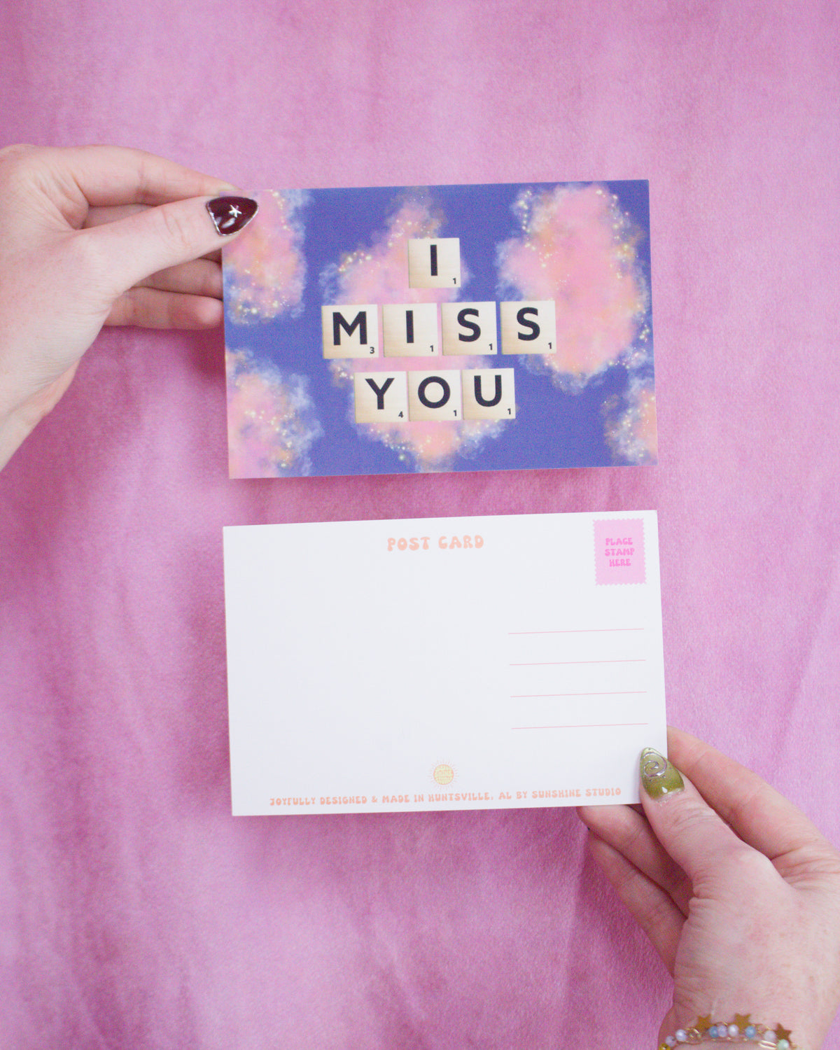 "I Miss You" - Postcard