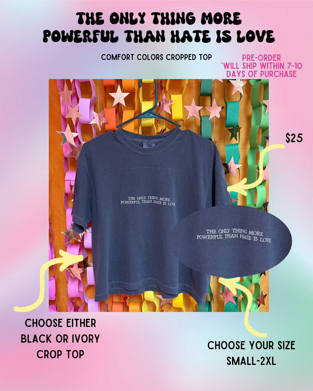 Pre-Order Love is Powerful Crop Top