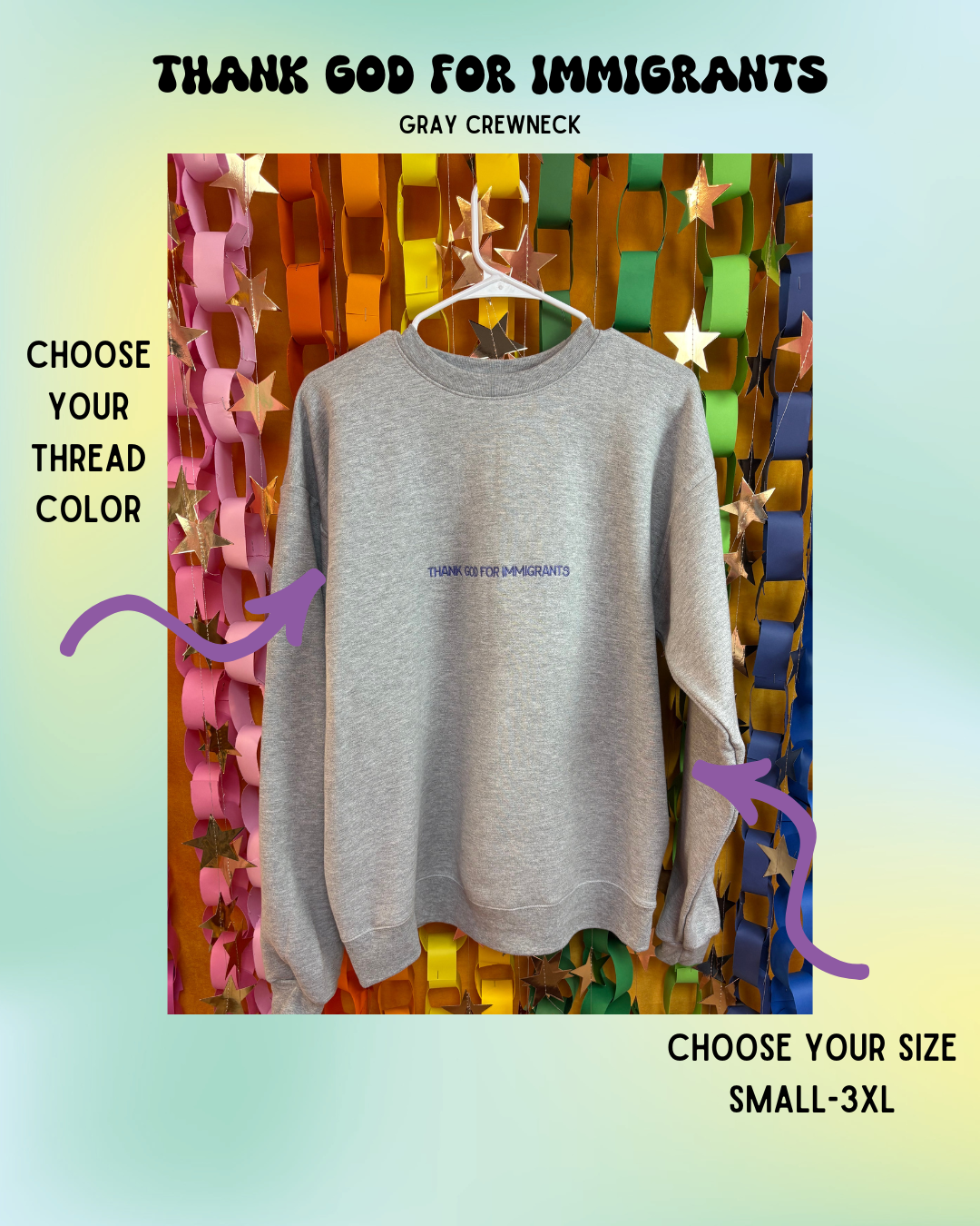 *PRE-ORDER* Thank God for Immigrants Crewneck